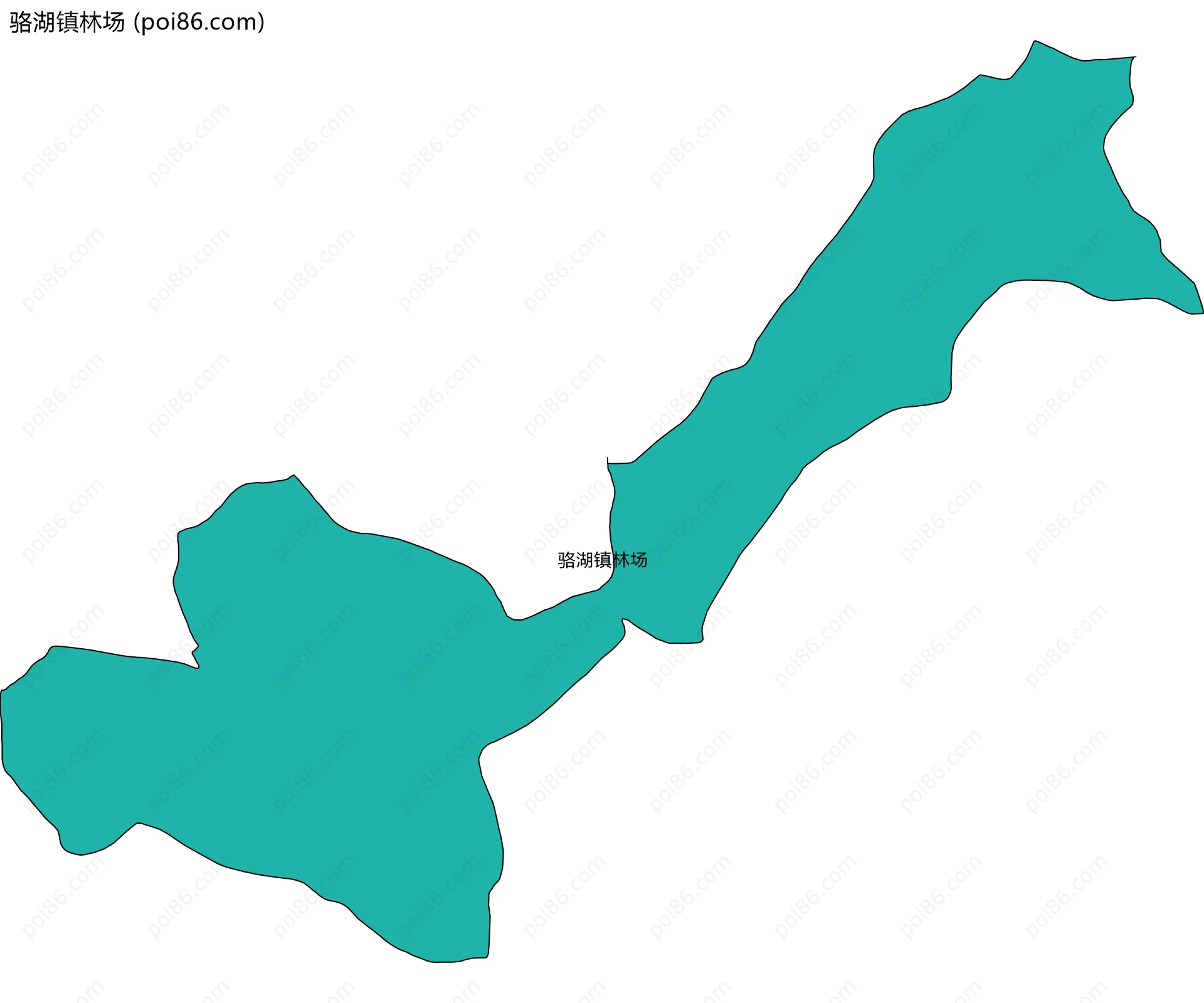 骆湖镇林场边界地图