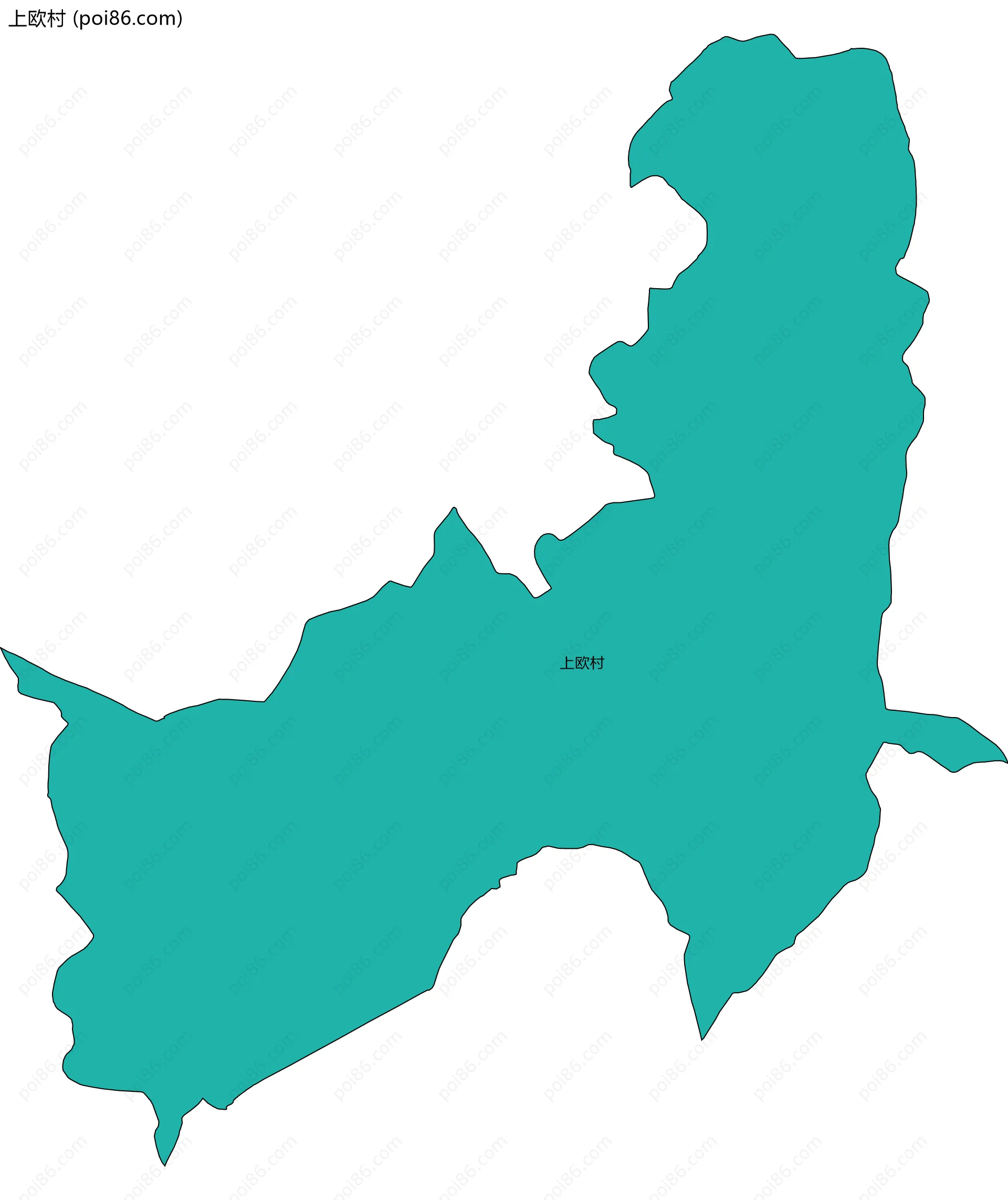 上欧村边界地图