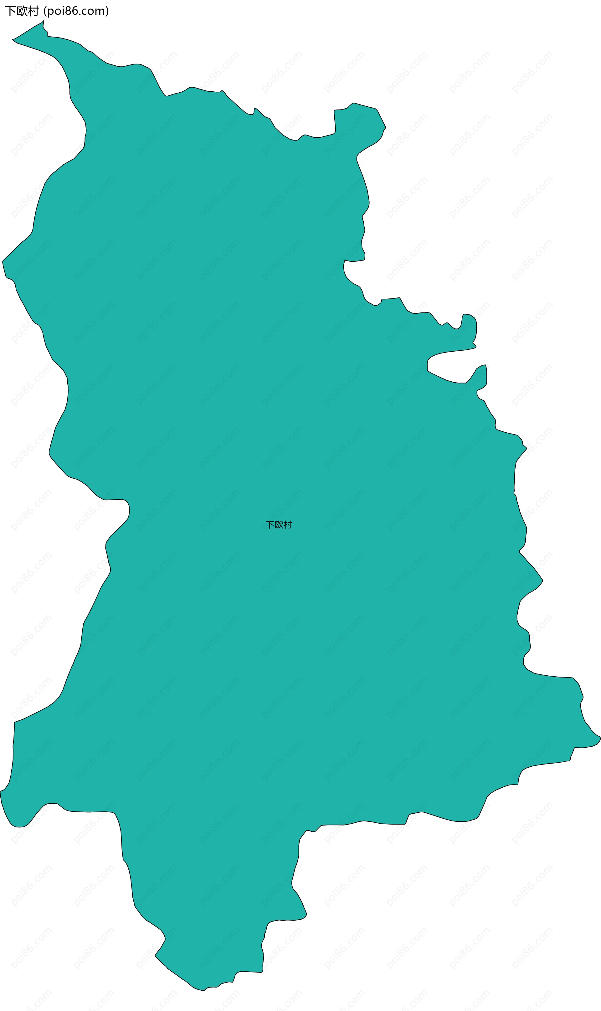 下欧村边界地图