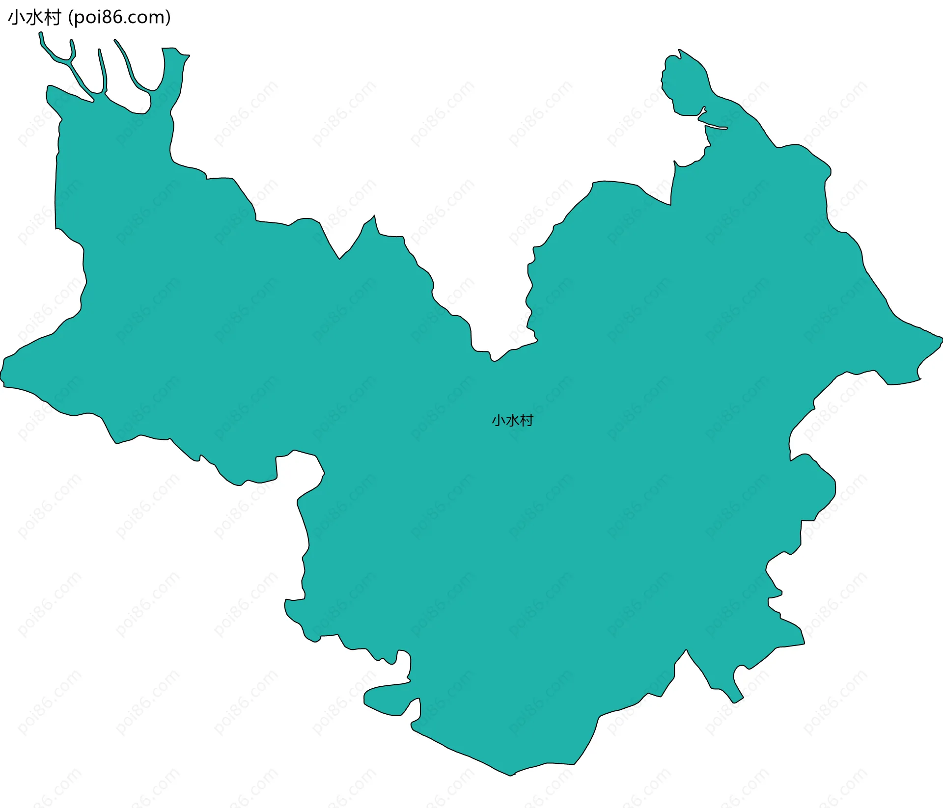 小水村边界地图