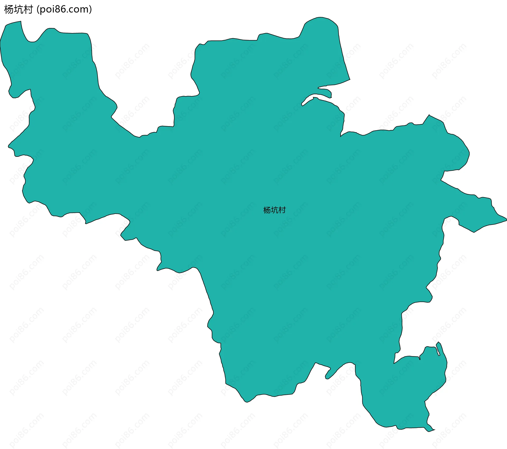 杨坑村边界地图