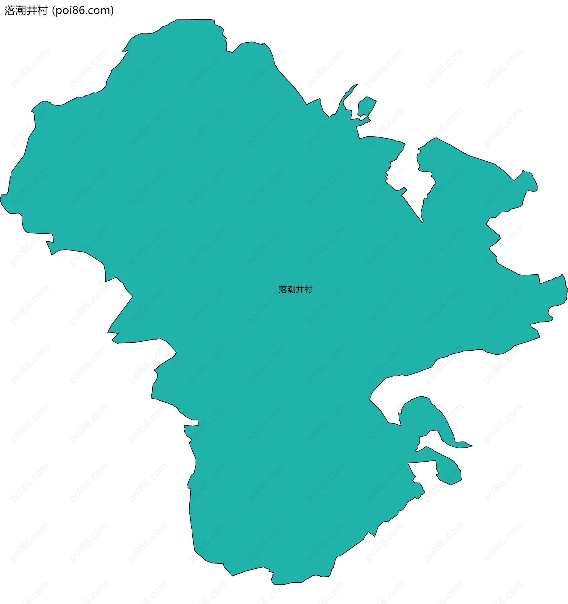 落潮井村边界地图