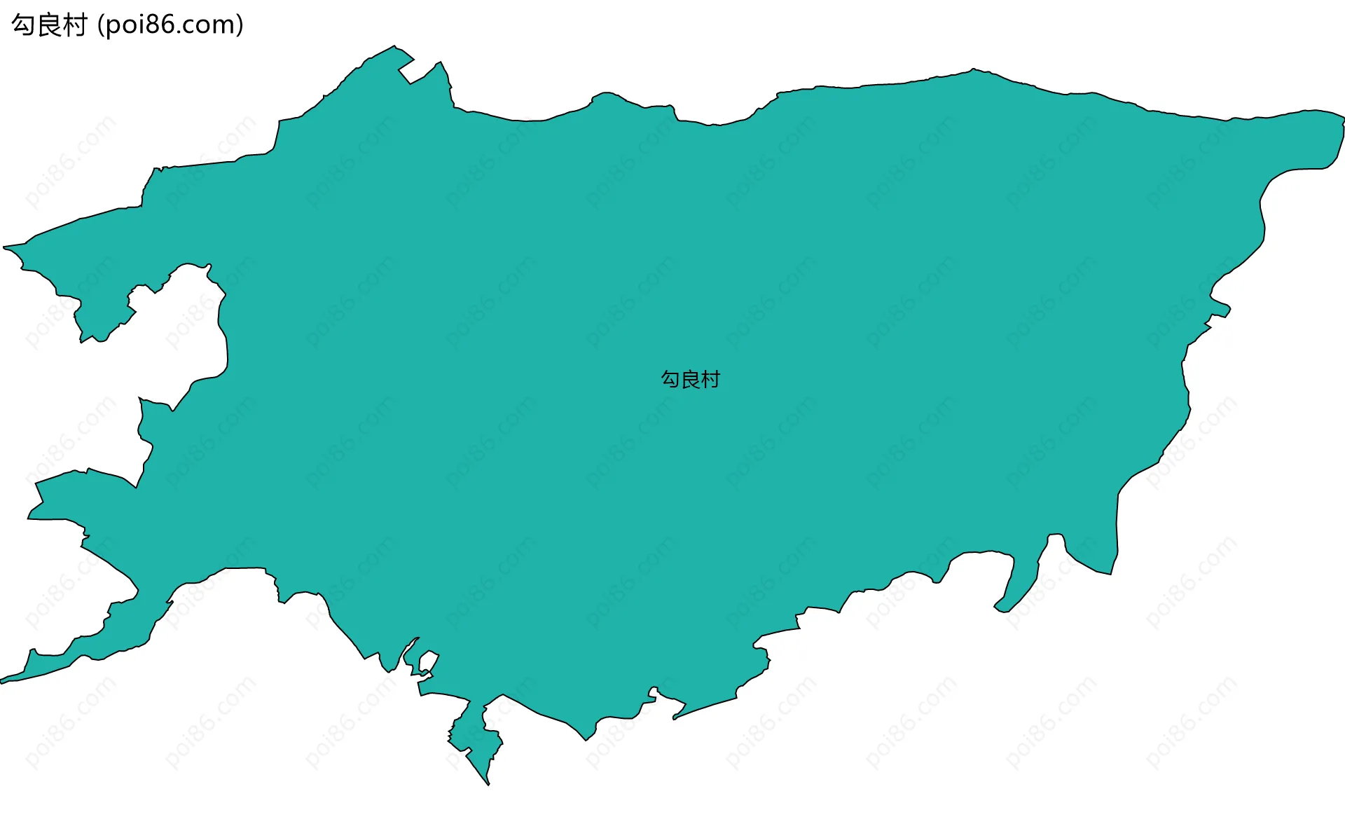 勾良村边界地图