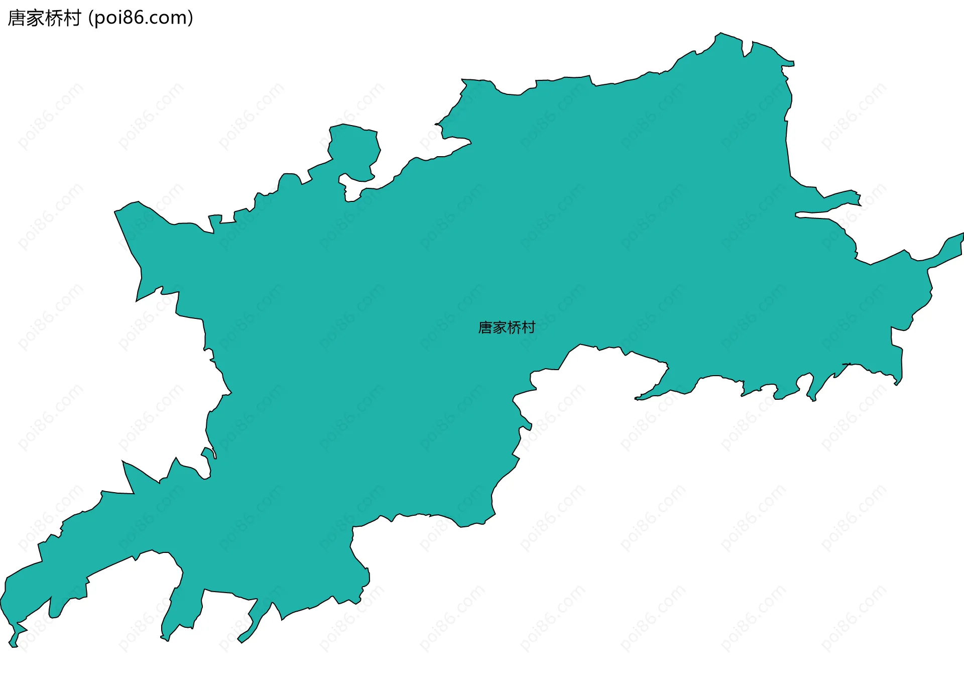 唐家桥村边界地图