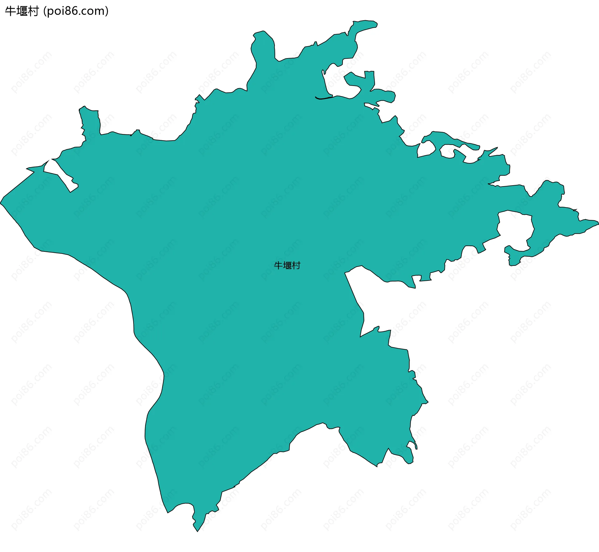 牛堰村边界地图