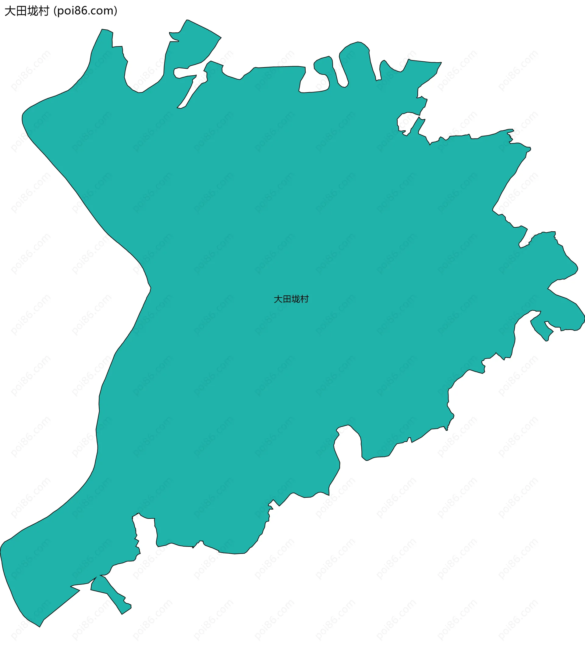 大田垅村边界地图