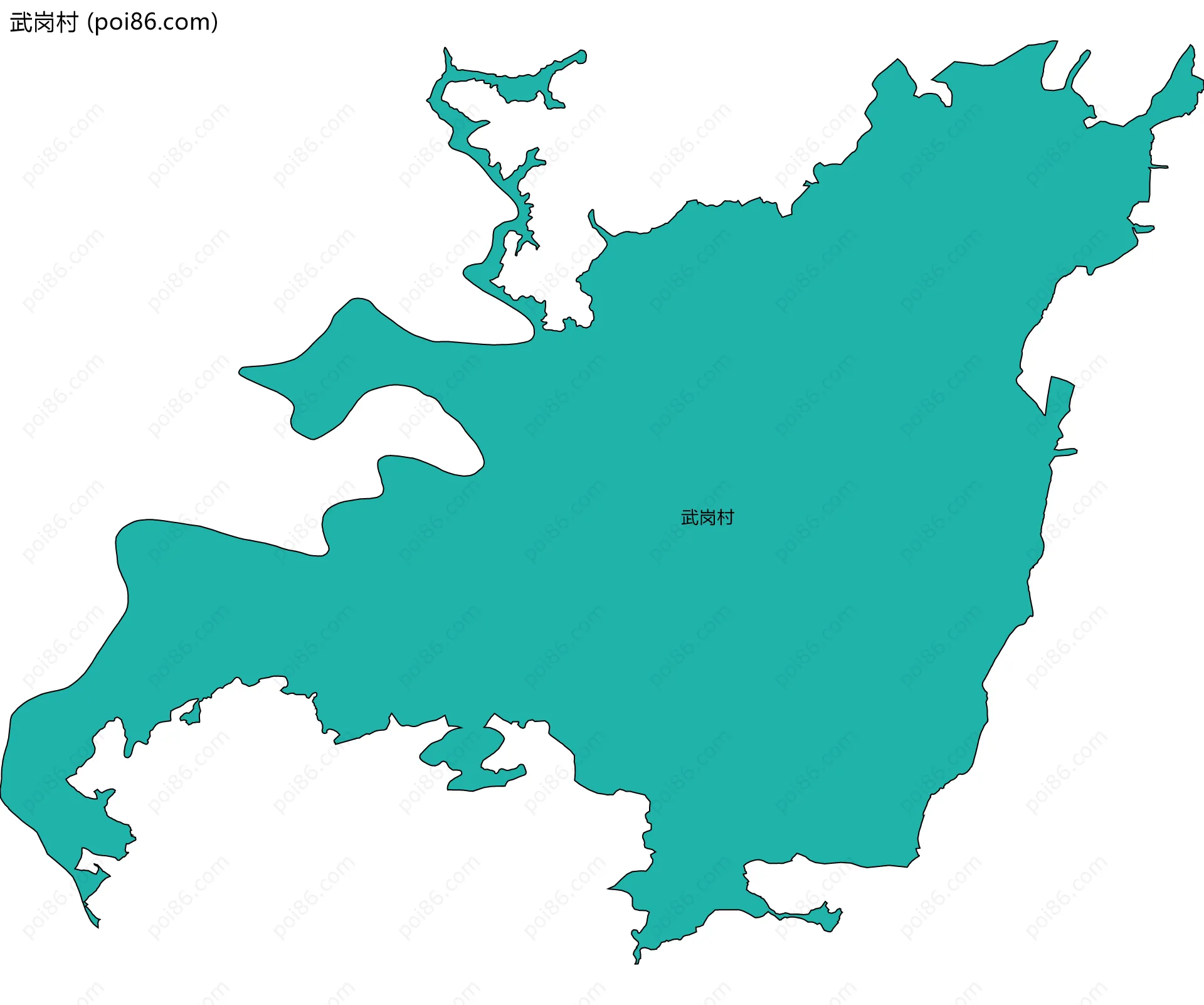 武岗村边界地图