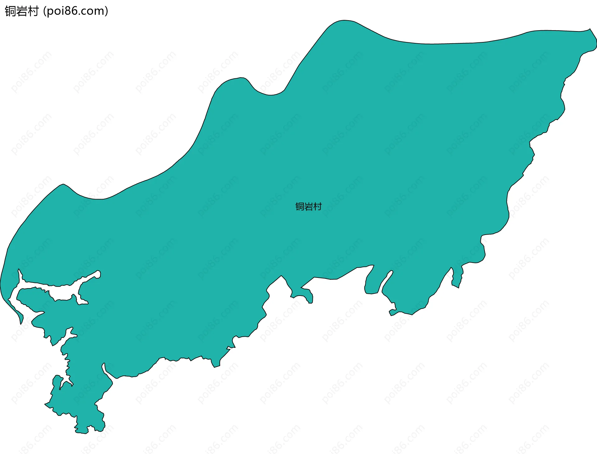 铜岩村边界地图