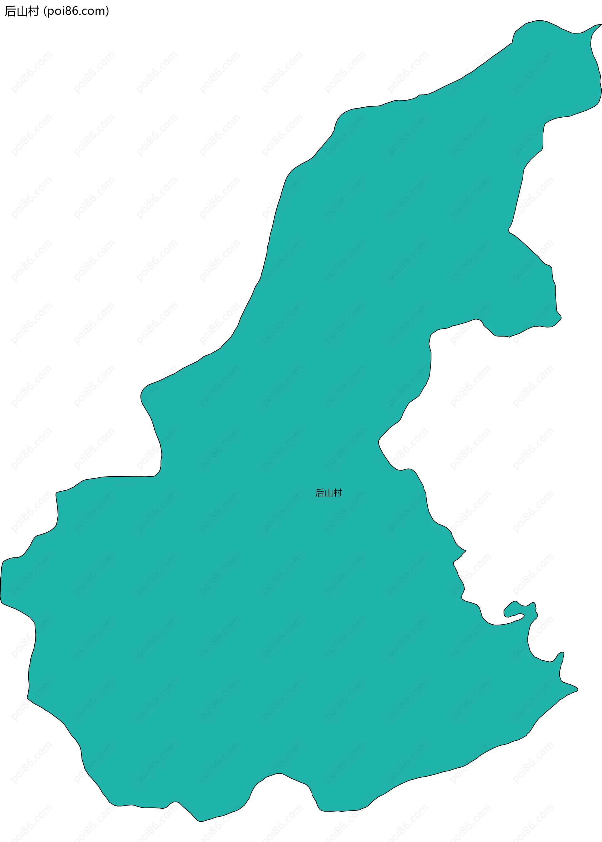 后山村边界地图