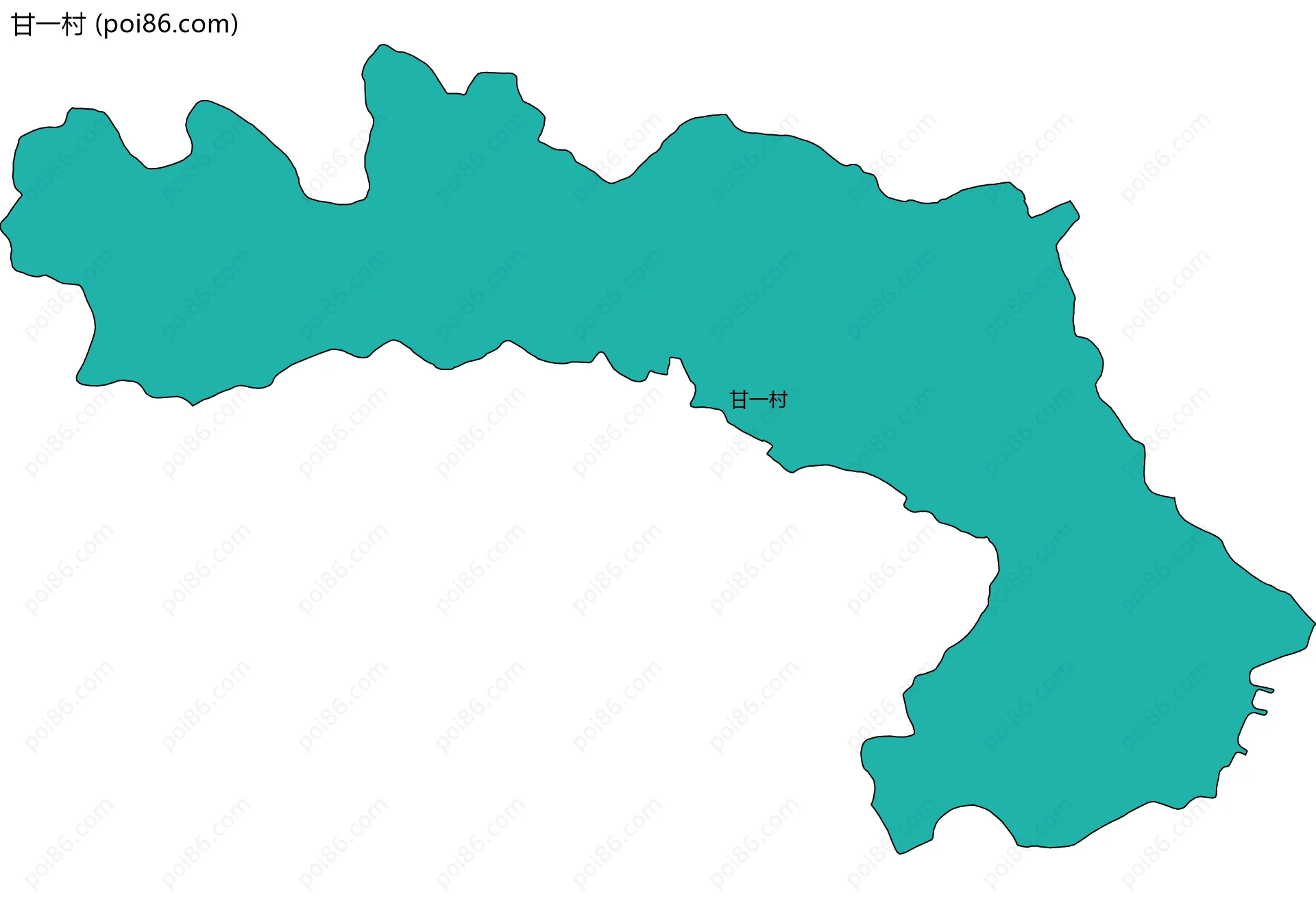 甘一村边界地图