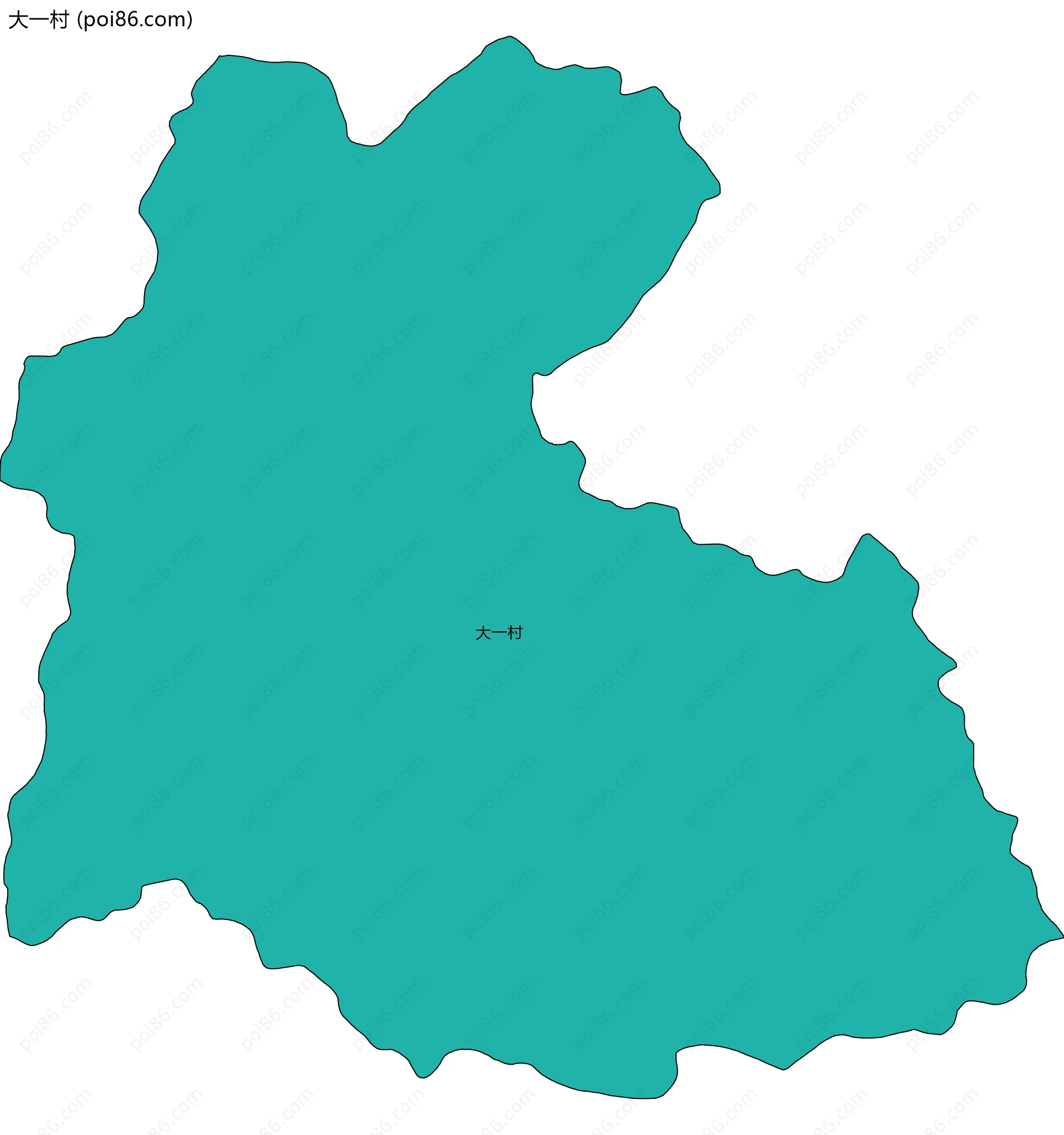 大一村边界地图