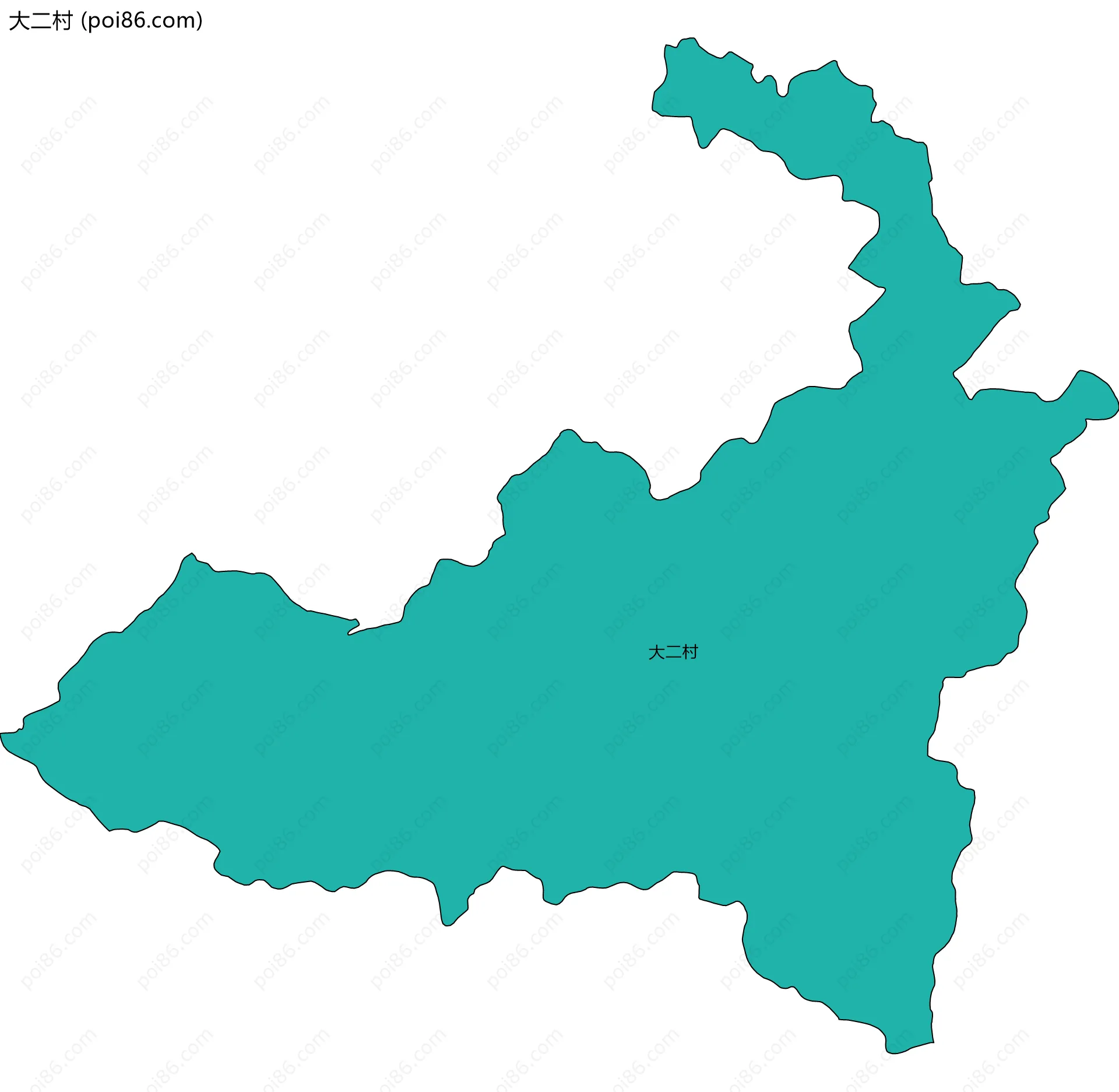 大二村边界地图