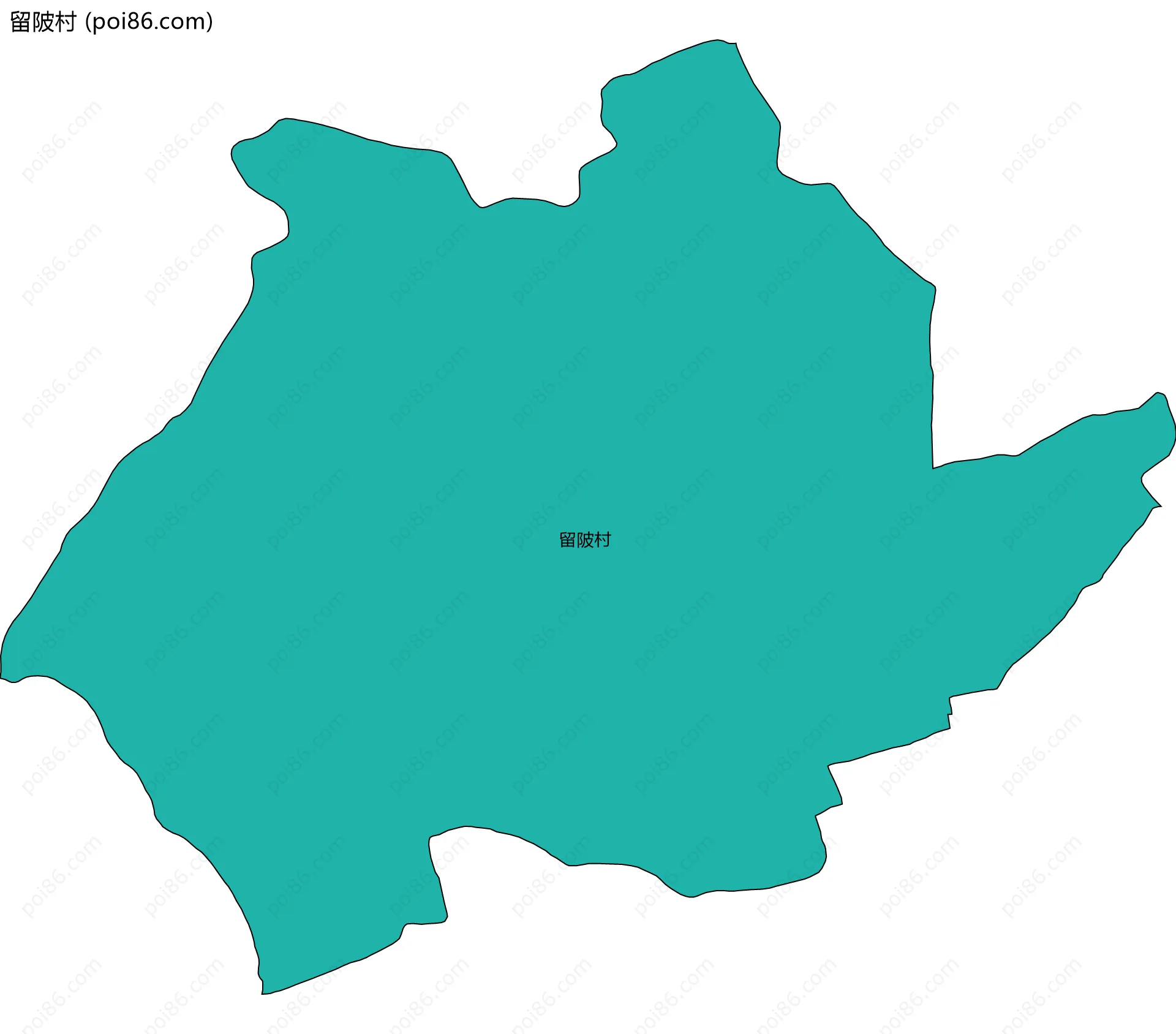 留陂村边界地图