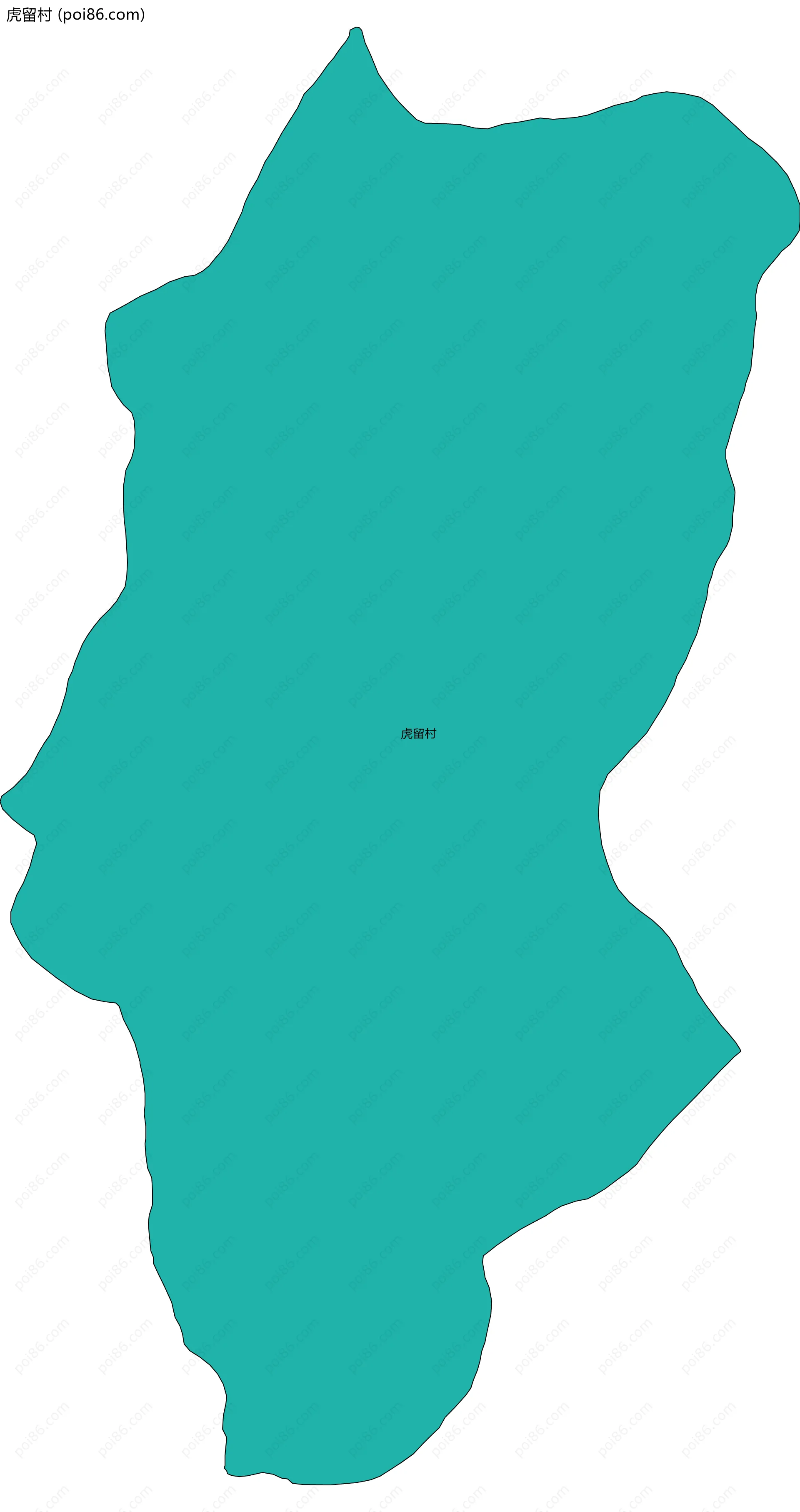 虎留村边界地图