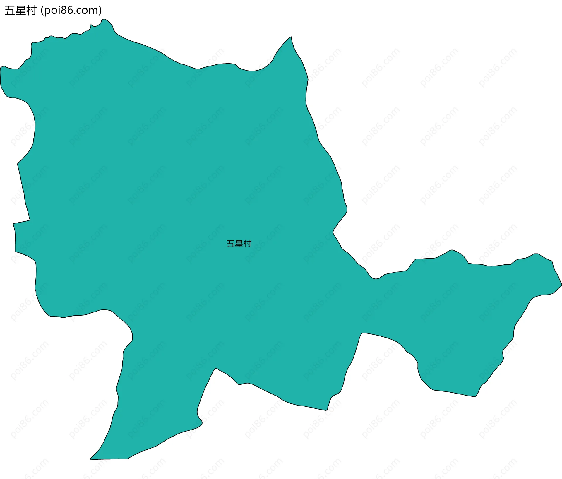 五星村边界地图