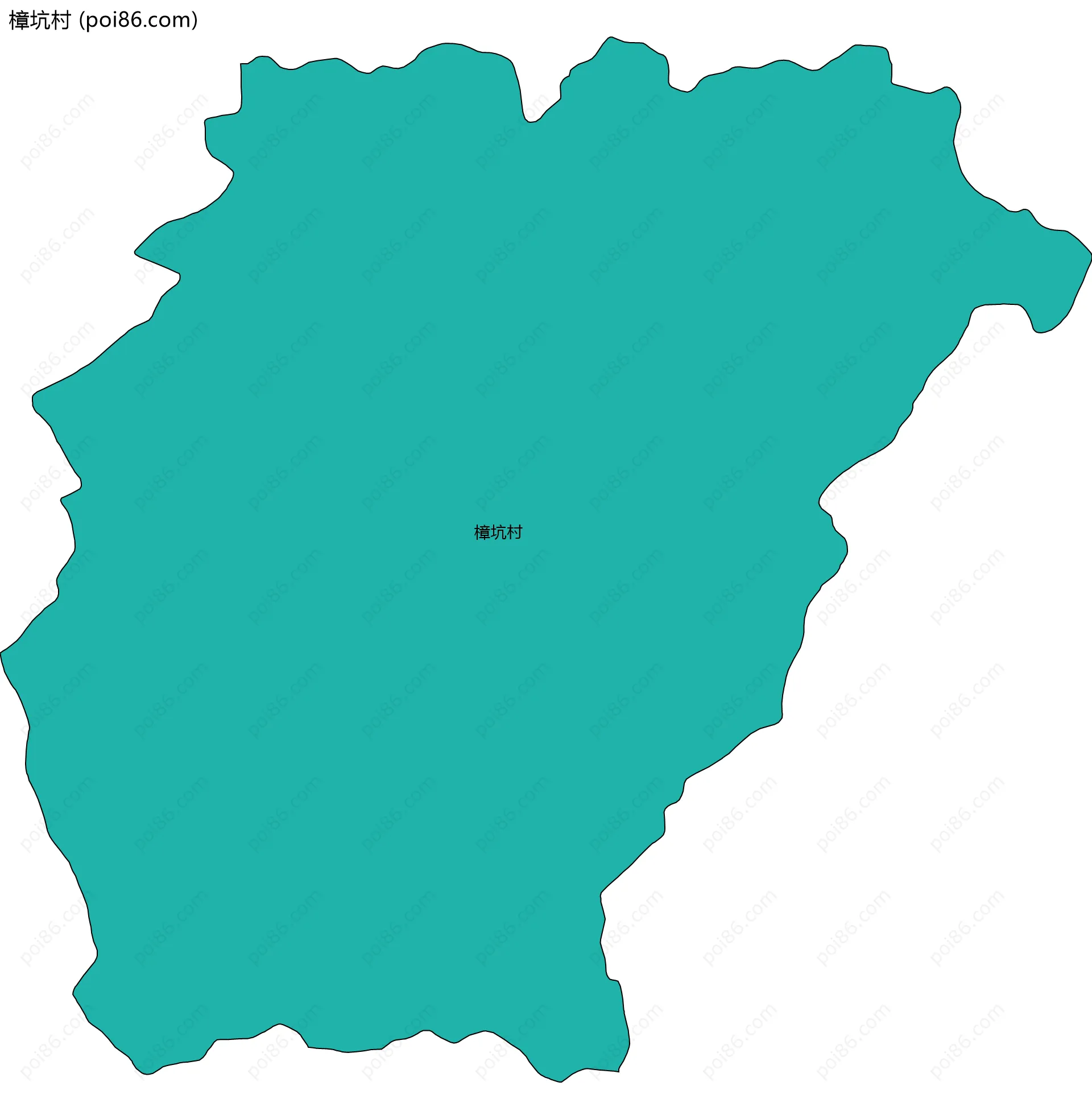 樟坑村边界地图