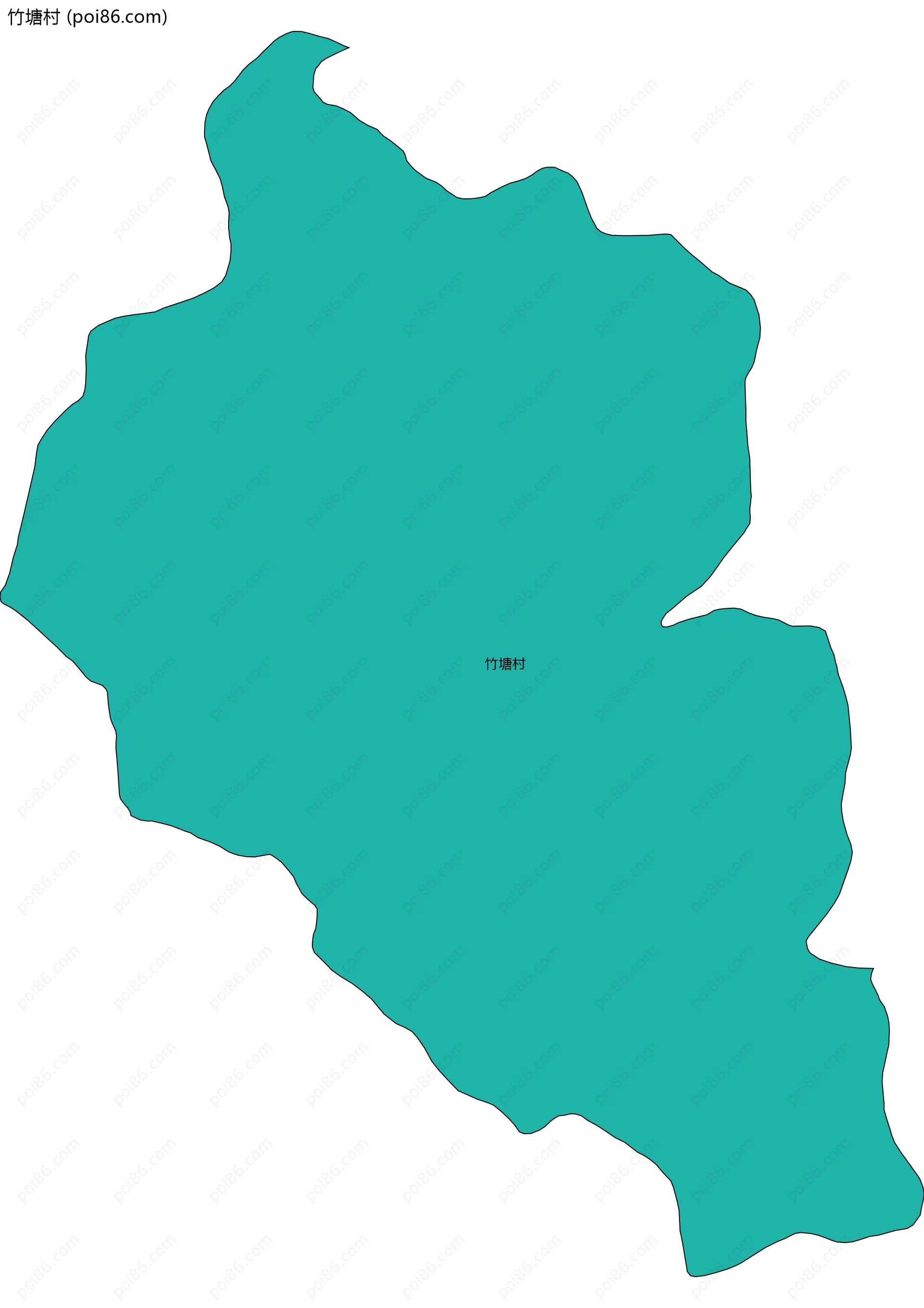 竹塘村边界地图