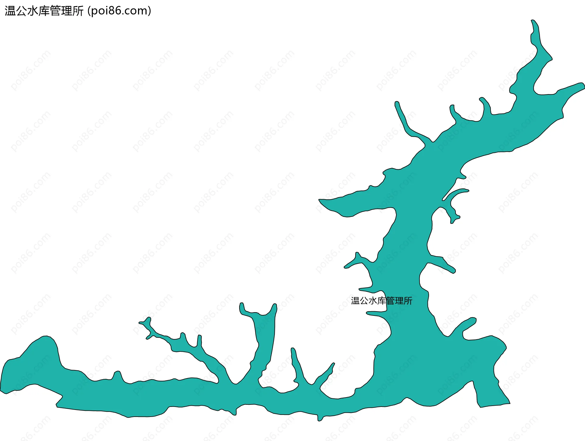 温公水库管理所边界地图
