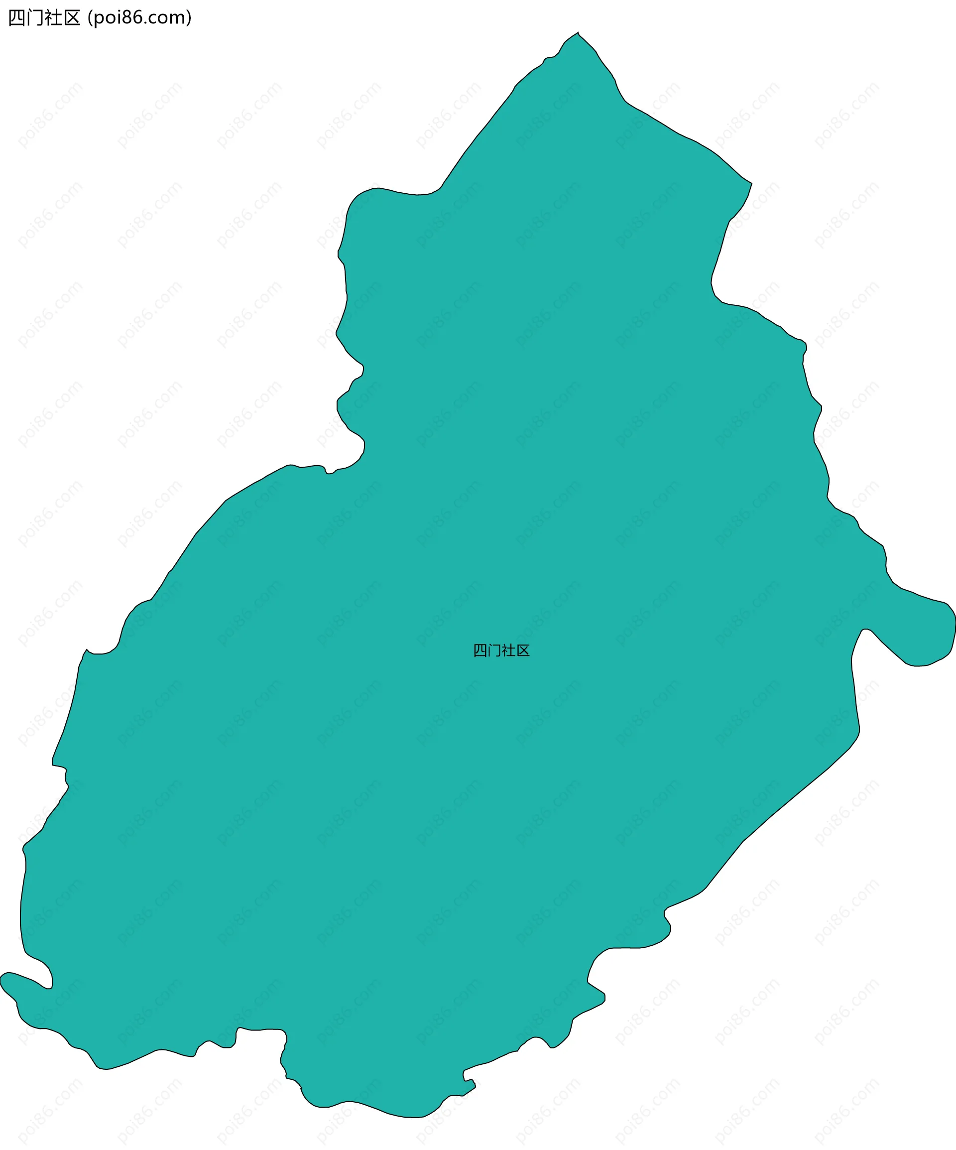 四门社区边界地图