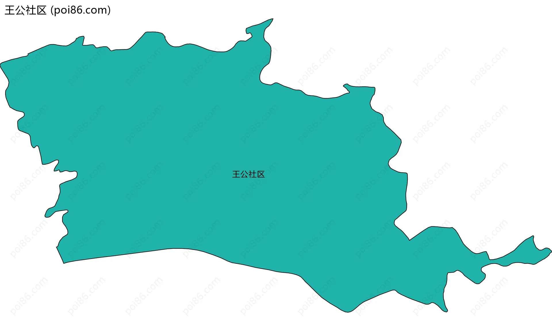 王公社区边界地图