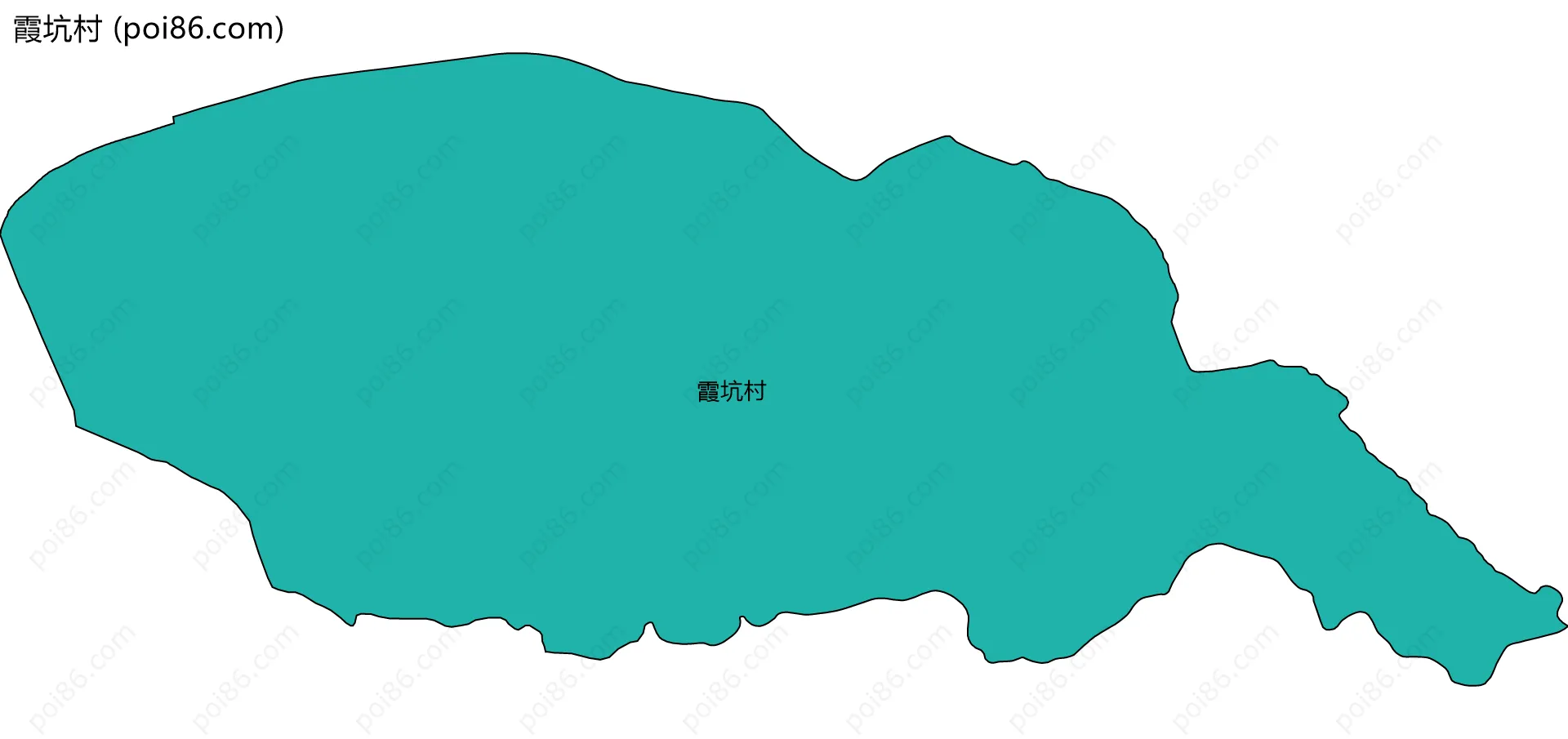 霞坑村边界地图