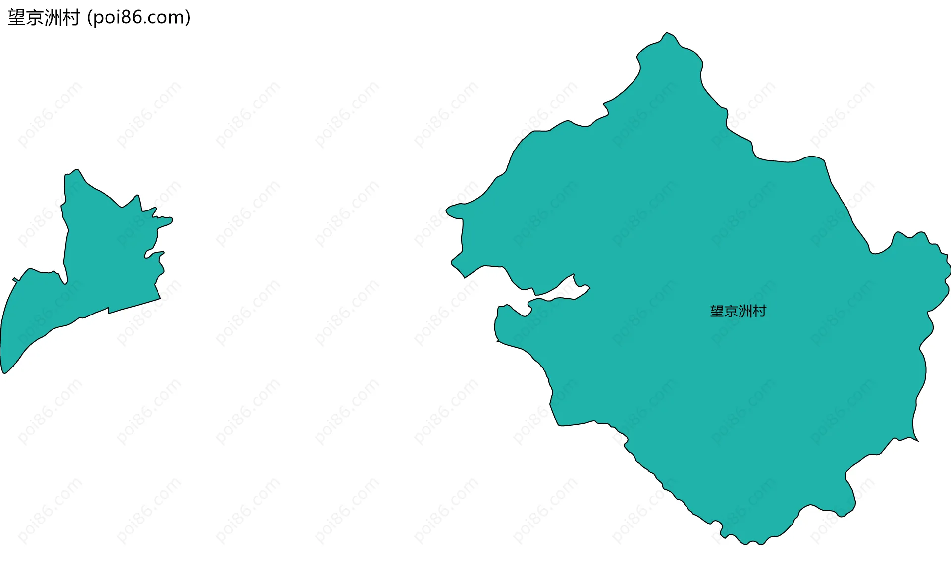 望京洲村边界地图