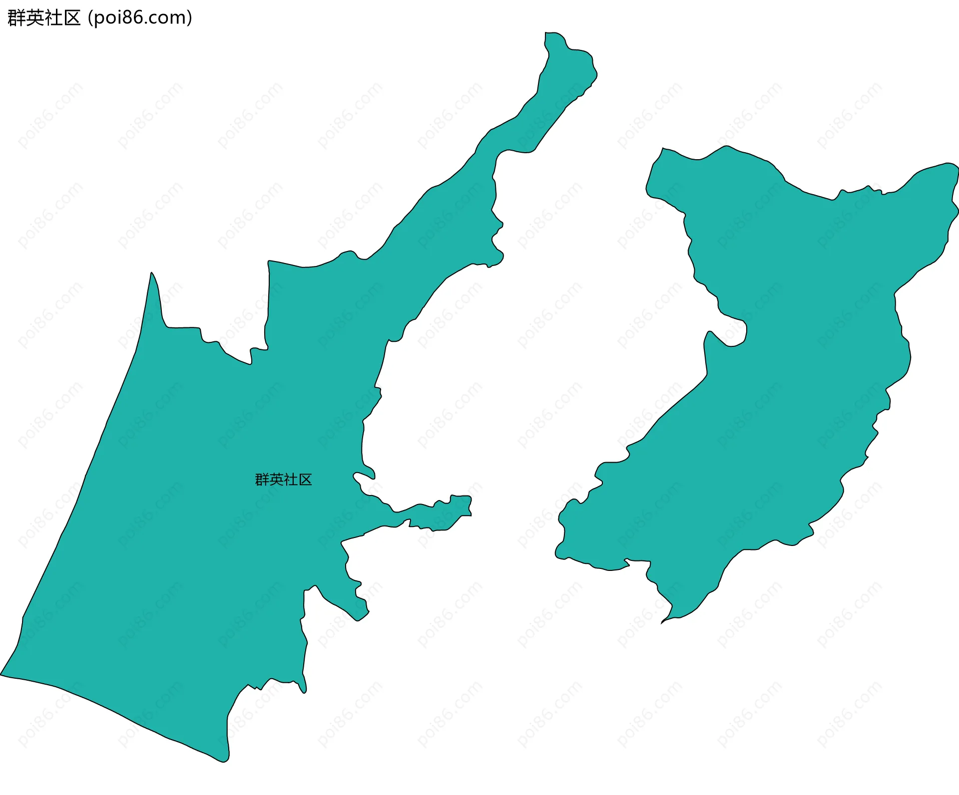 群英社区边界地图