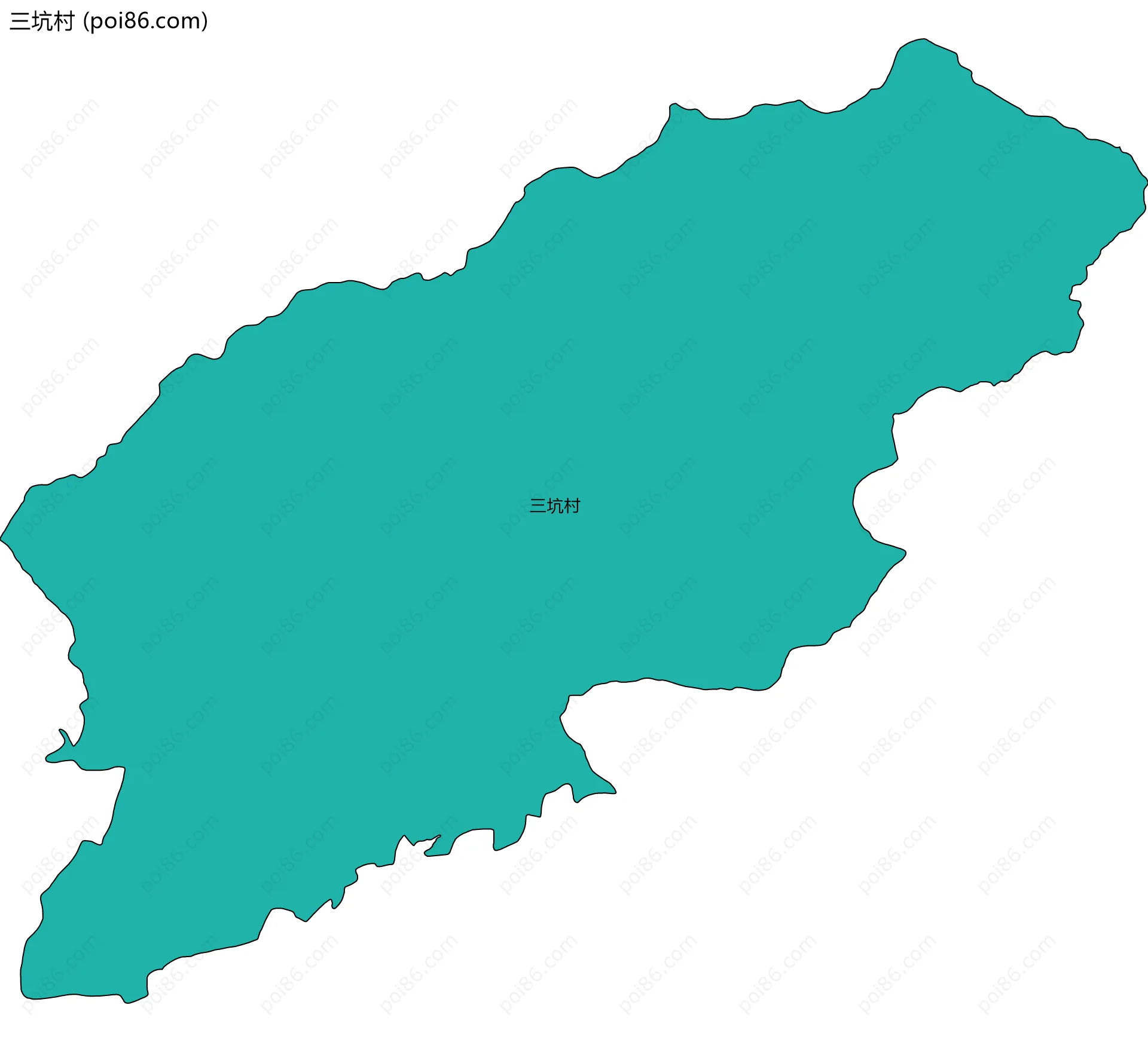 三坑村边界地图