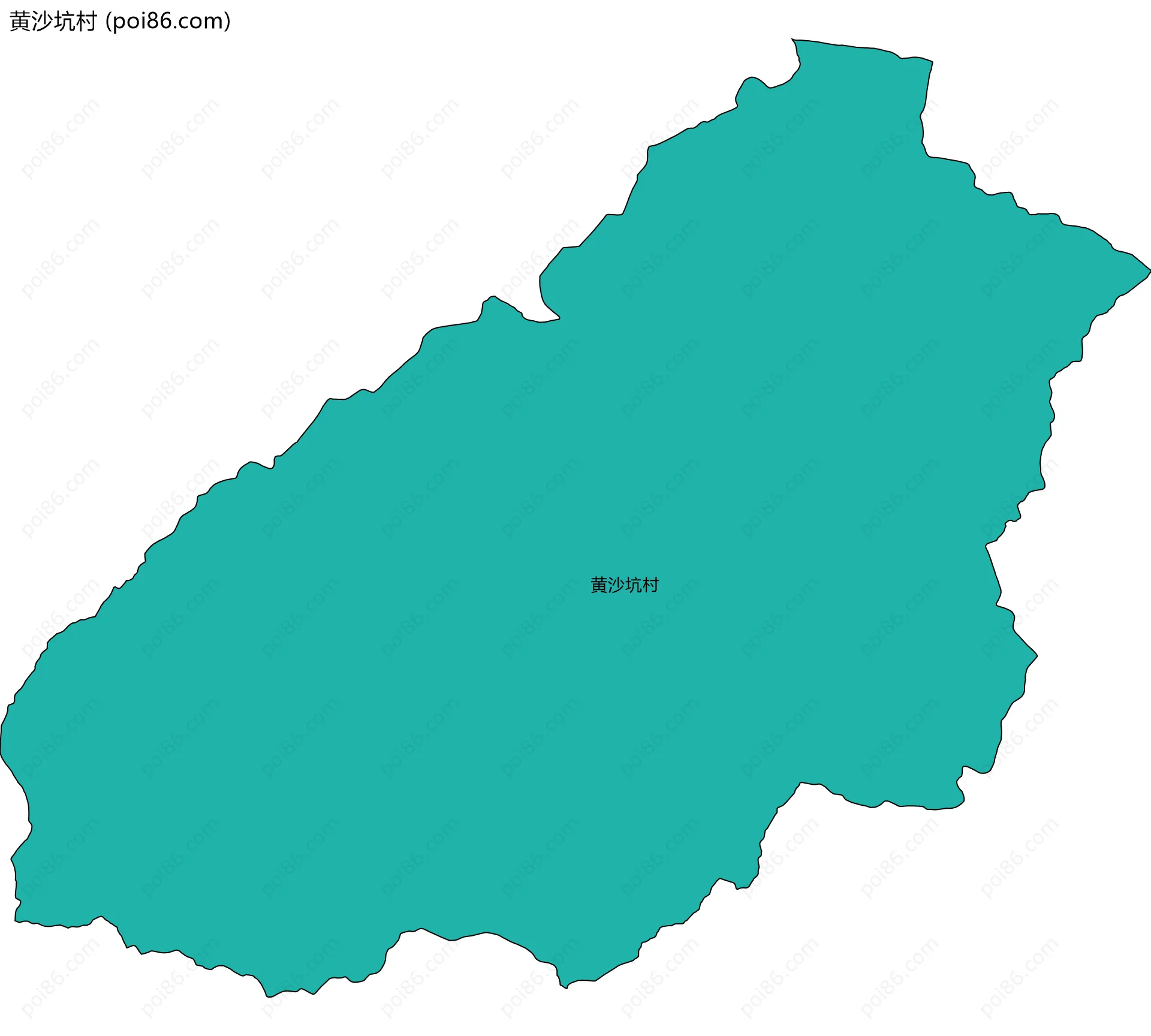 黄沙坑村边界地图