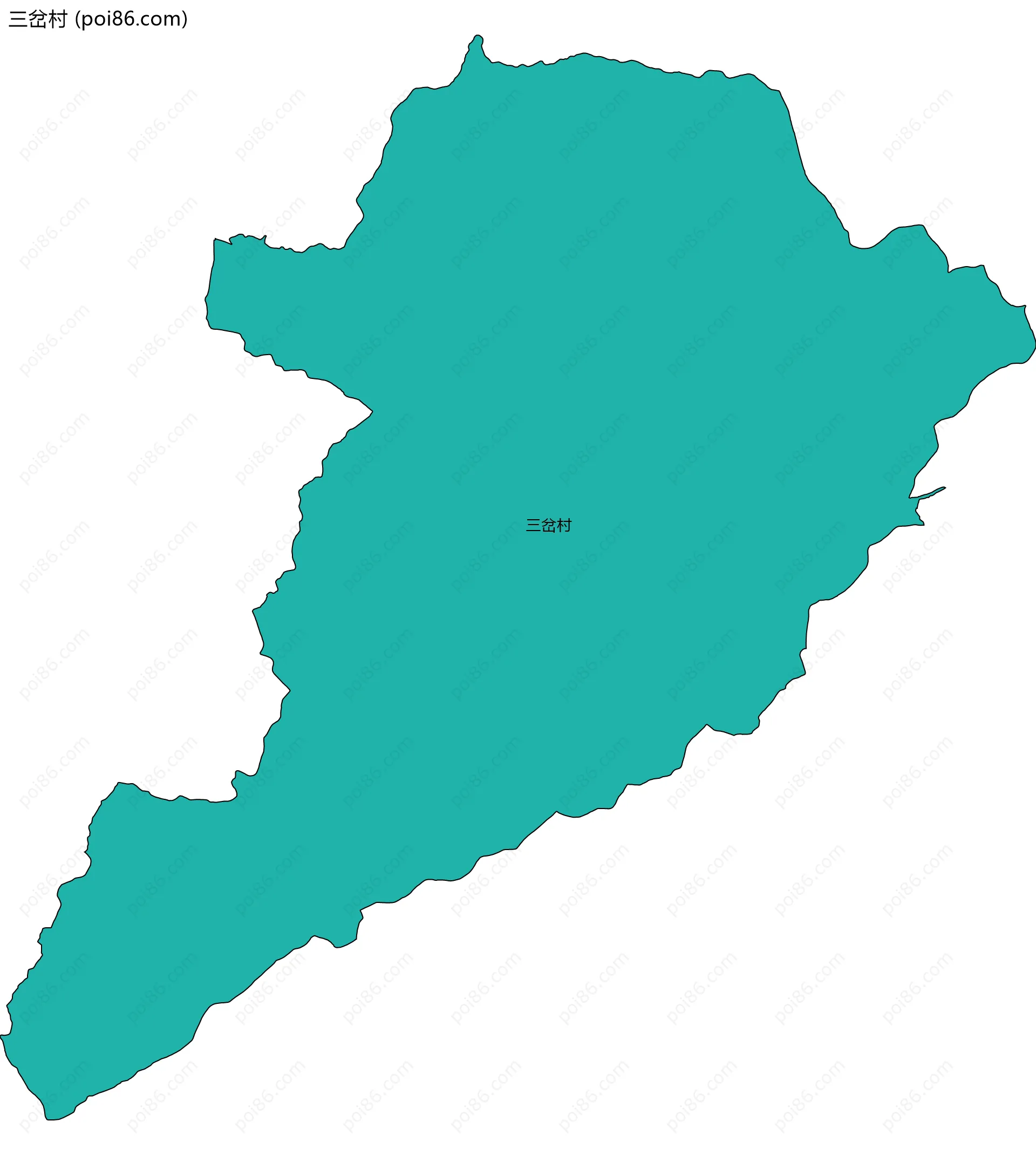 三岔村边界地图