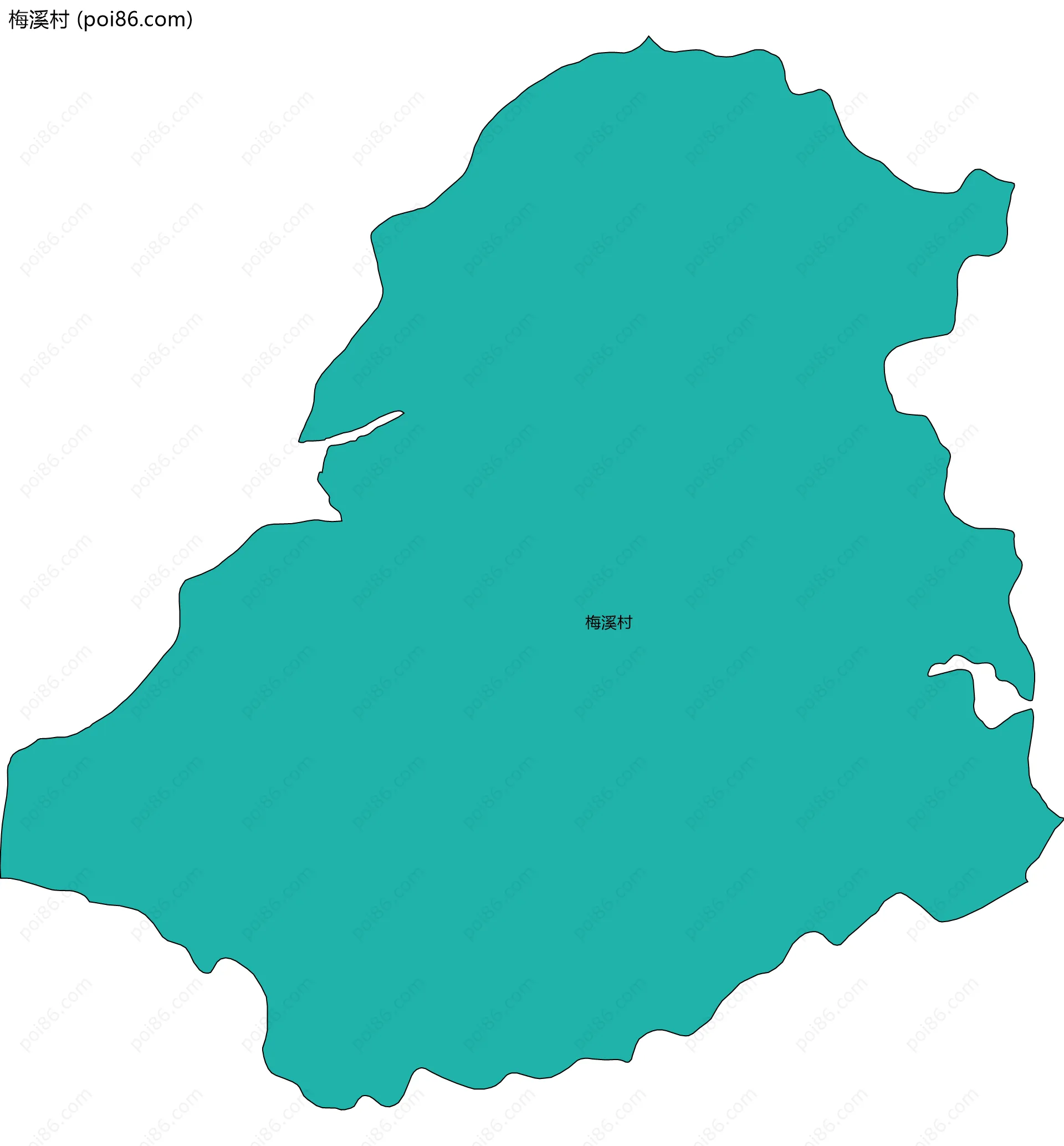 梅溪村边界地图