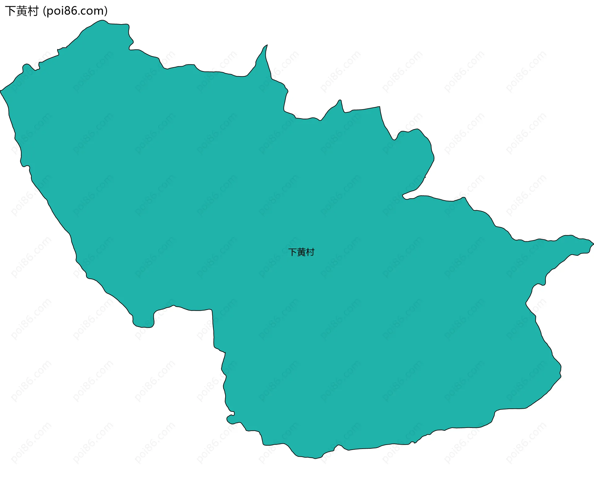 下黄村边界地图