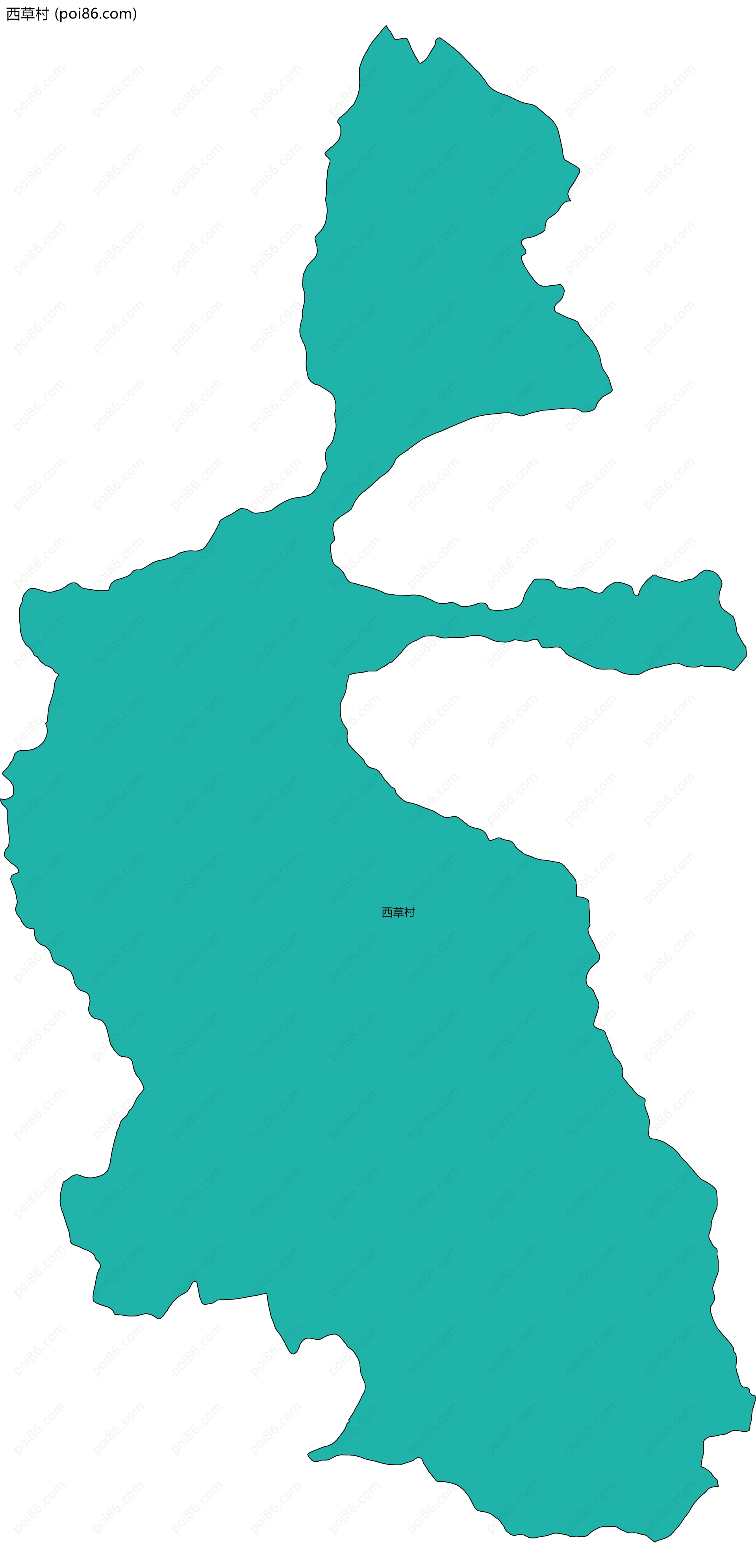 西草村边界地图