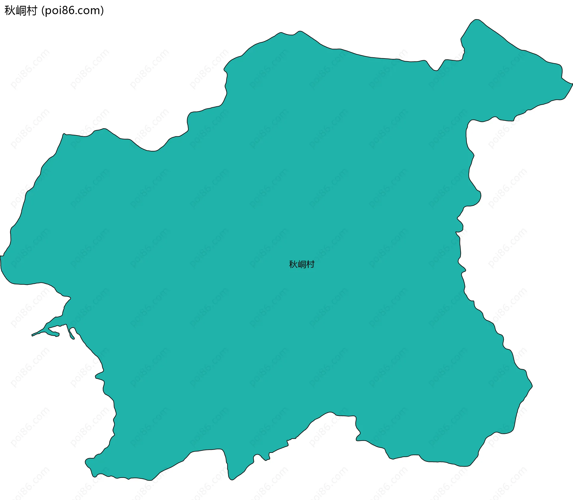 秋峒村边界地图