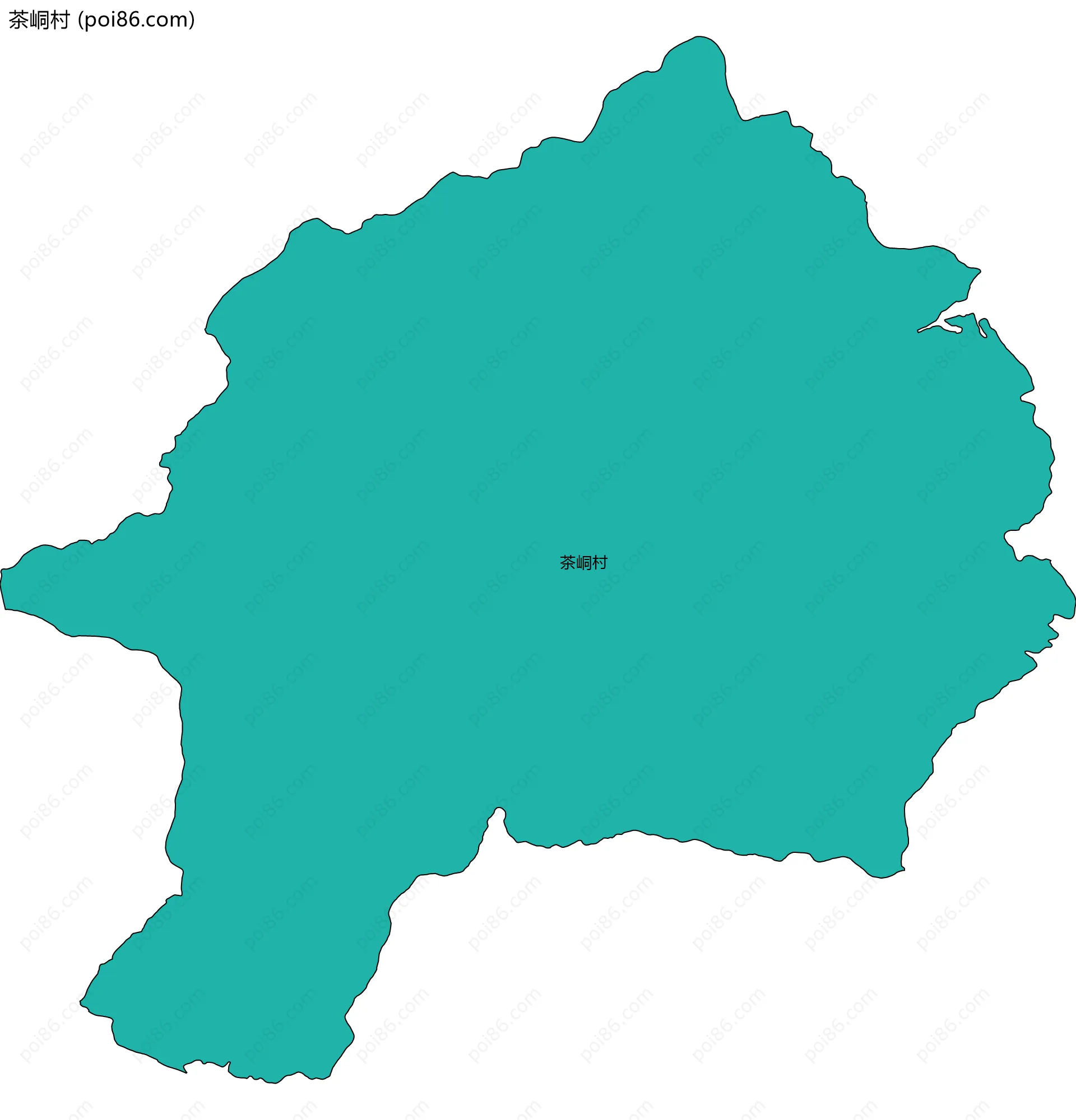 茶峒村边界地图