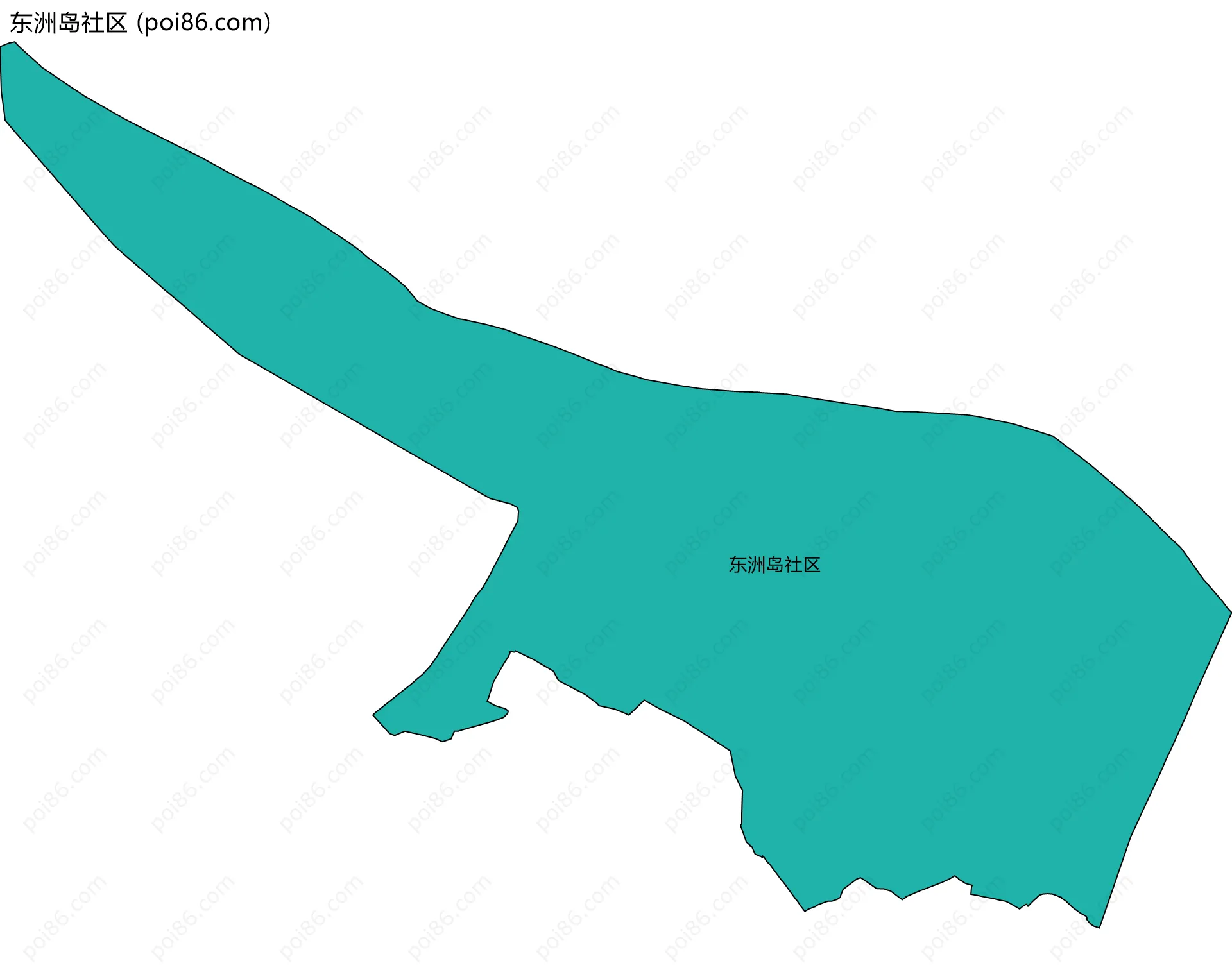 东洲岛社区边界地图