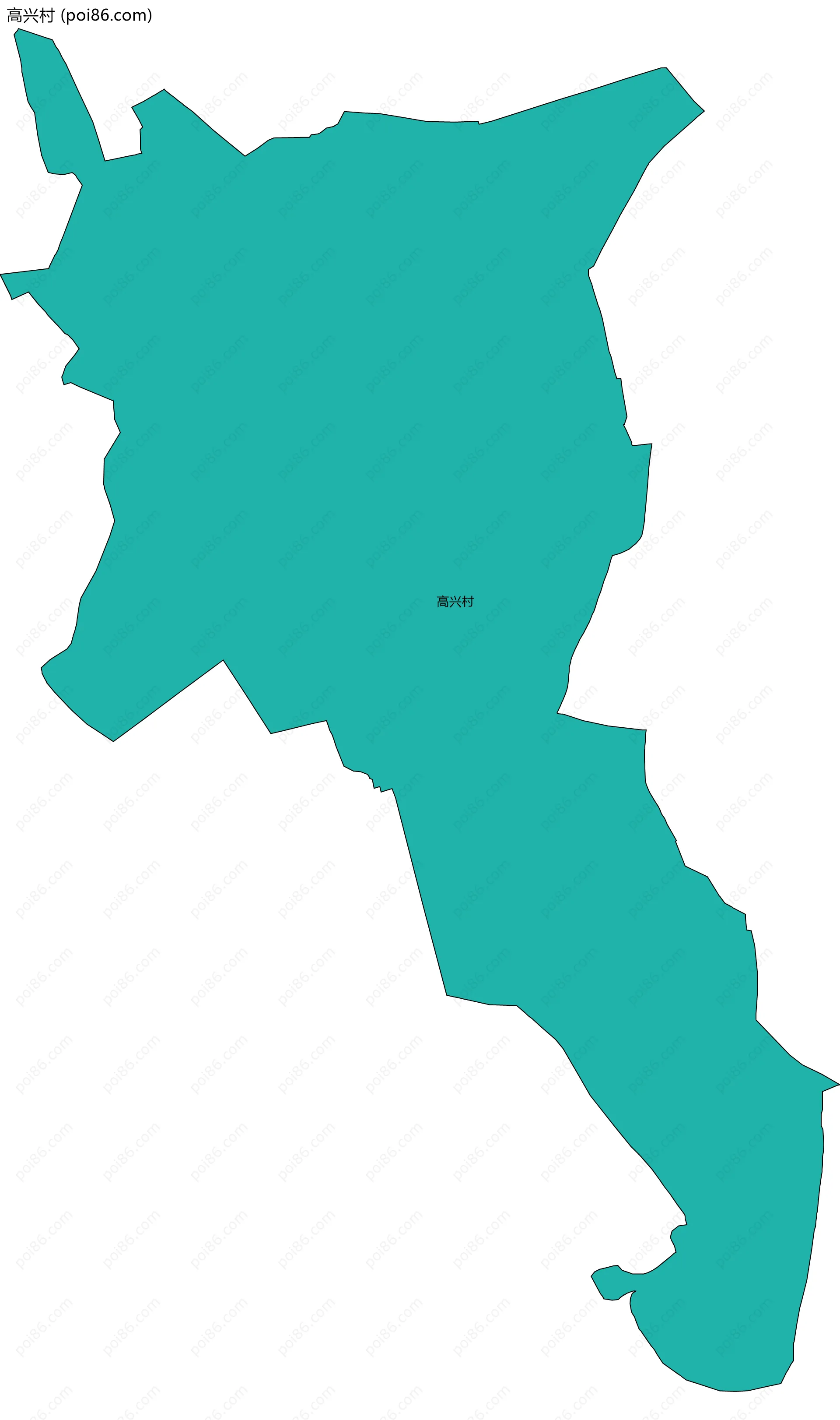 高兴村边界地图