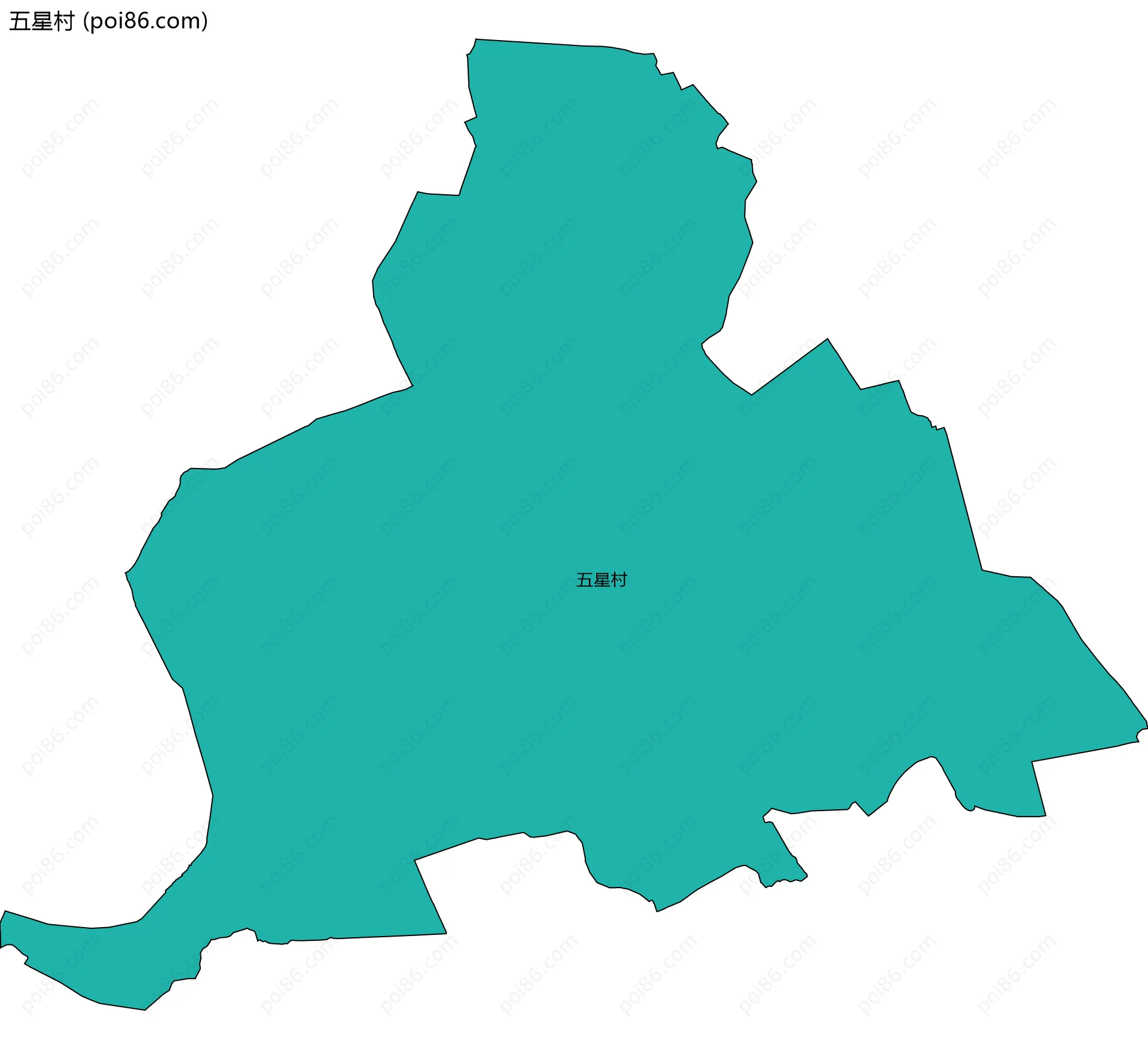 五星村边界地图