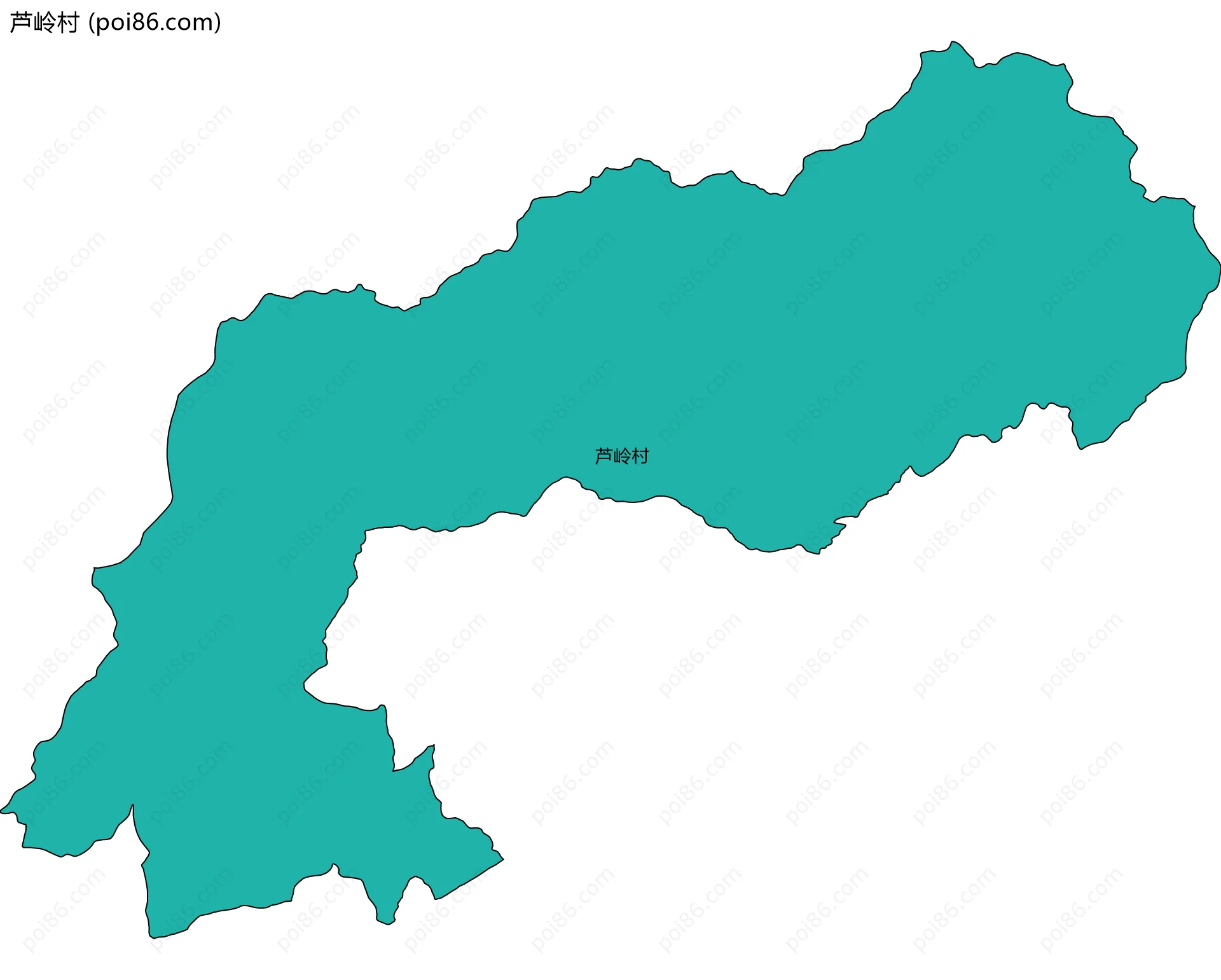 芦岭村边界地图