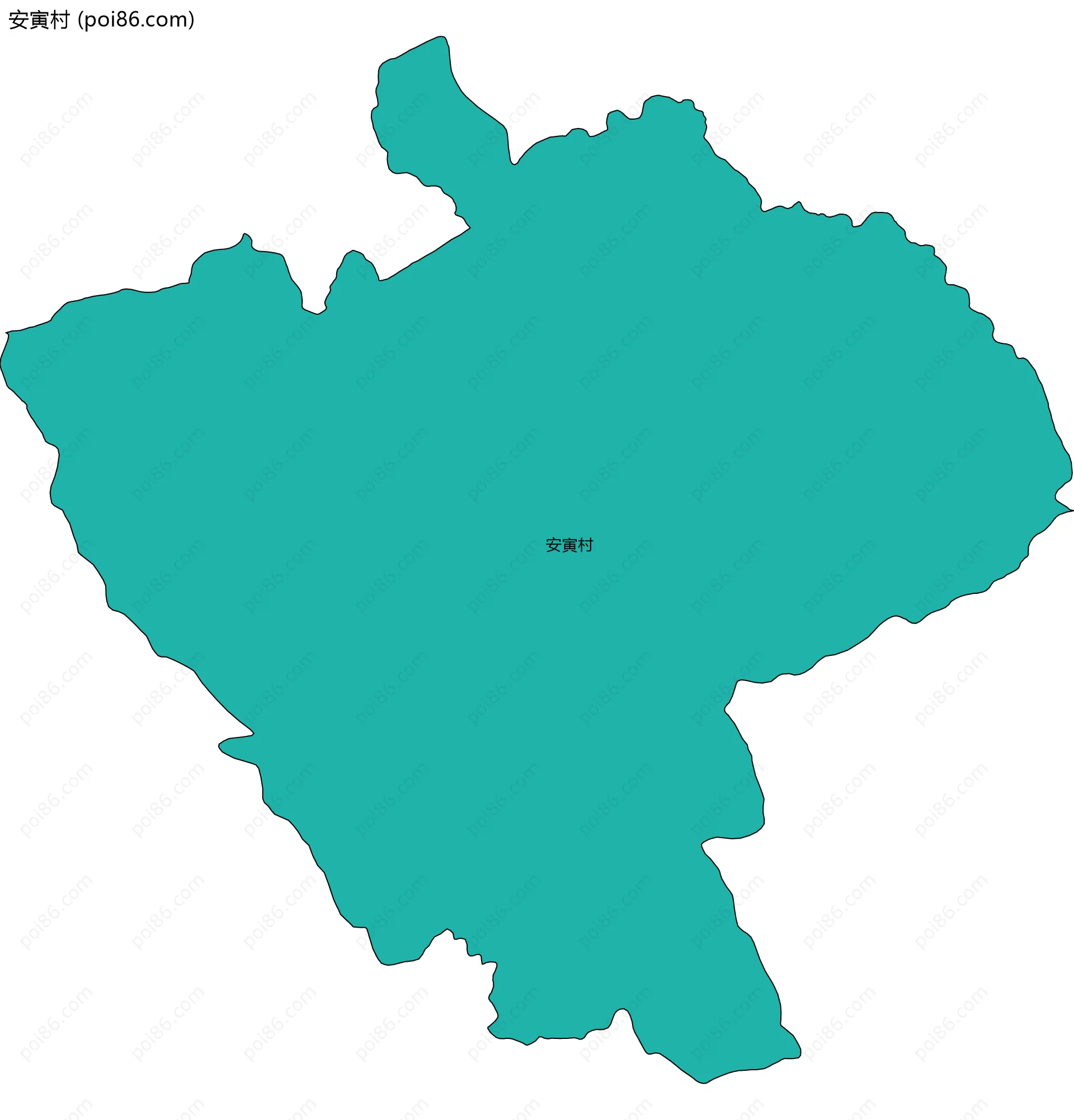 安寅村边界地图
