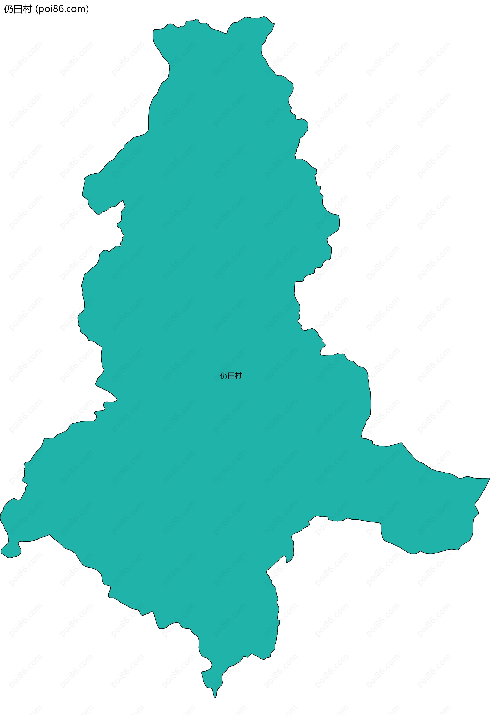 仍田村边界地图