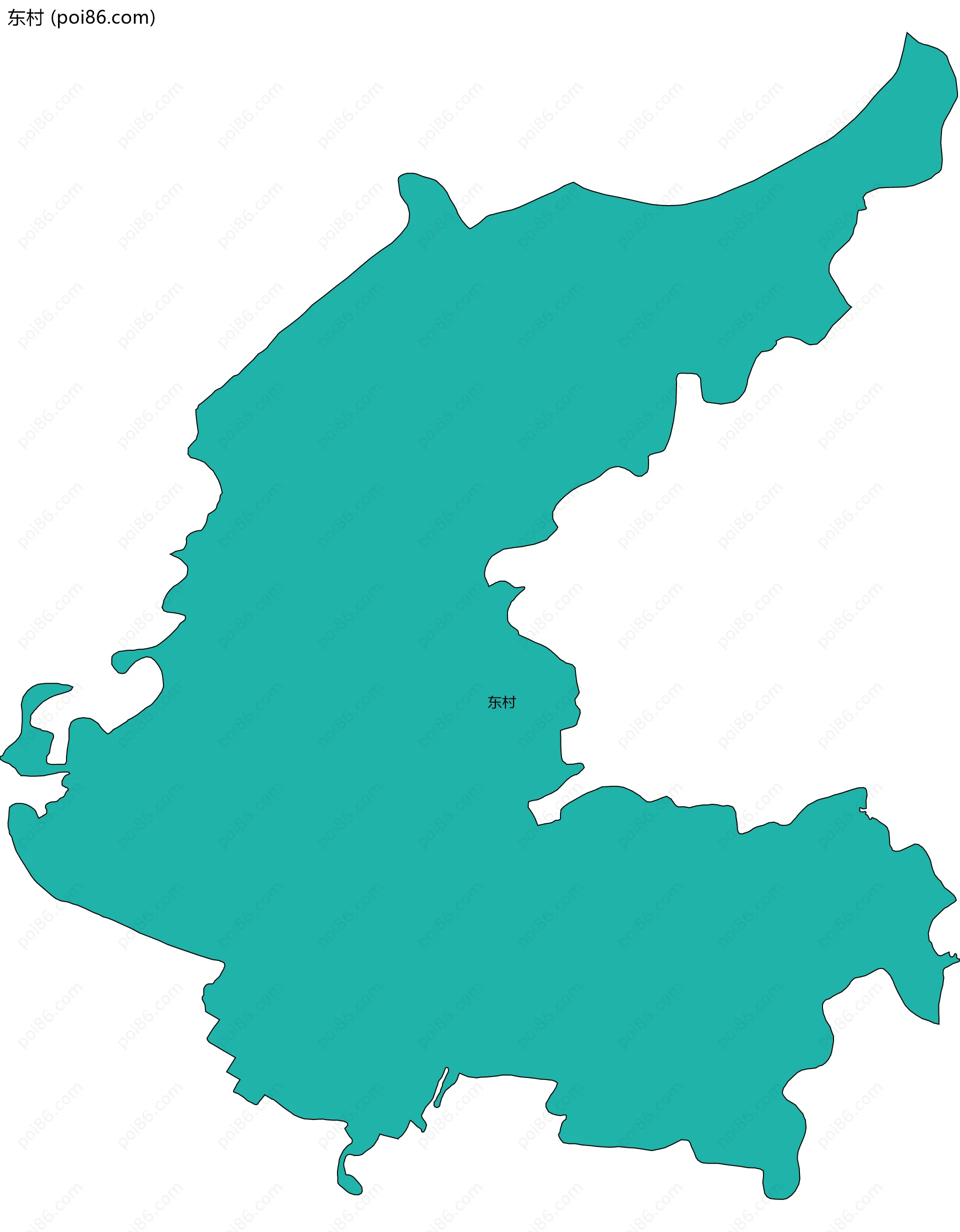 东村边界地图