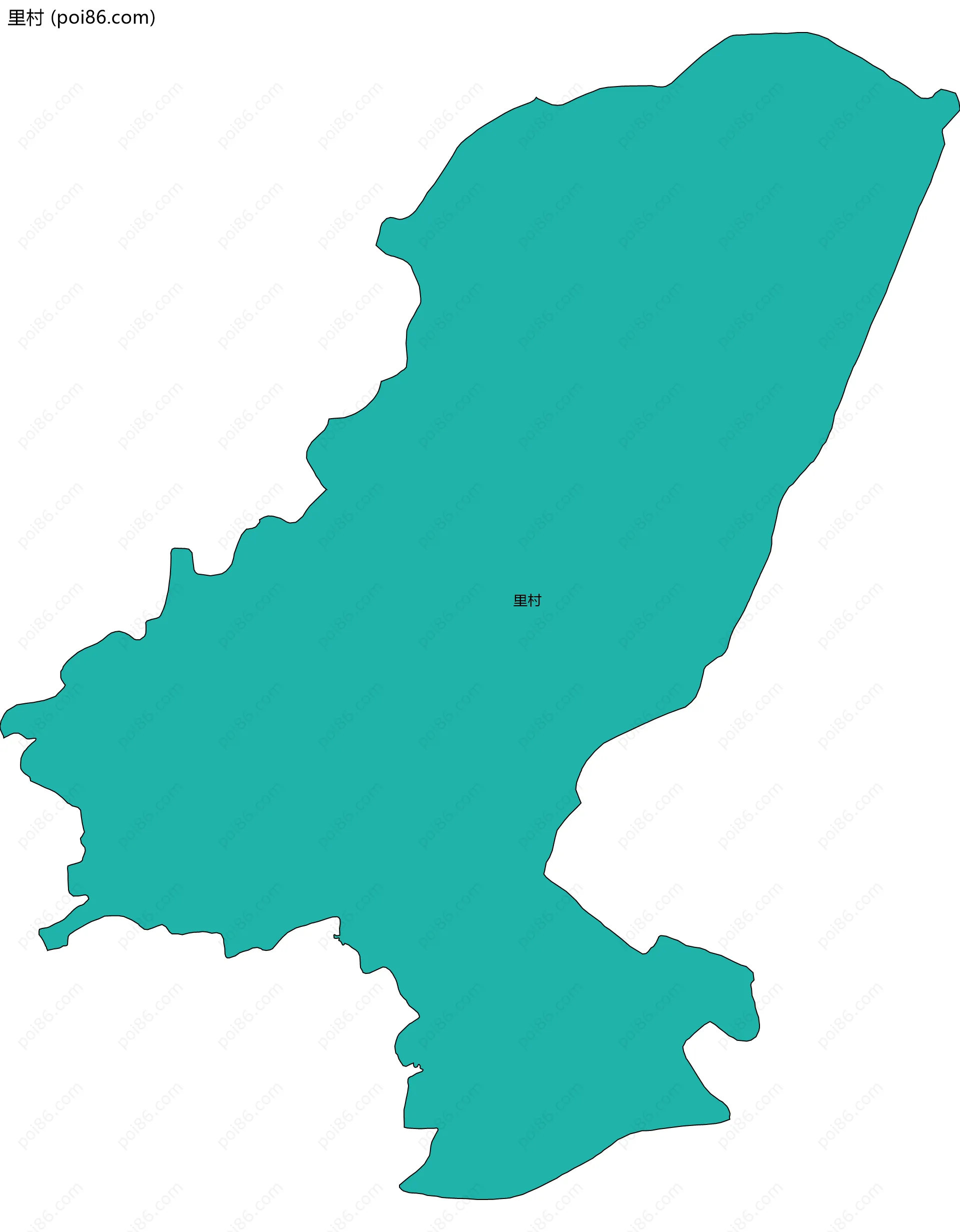 里村边界地图