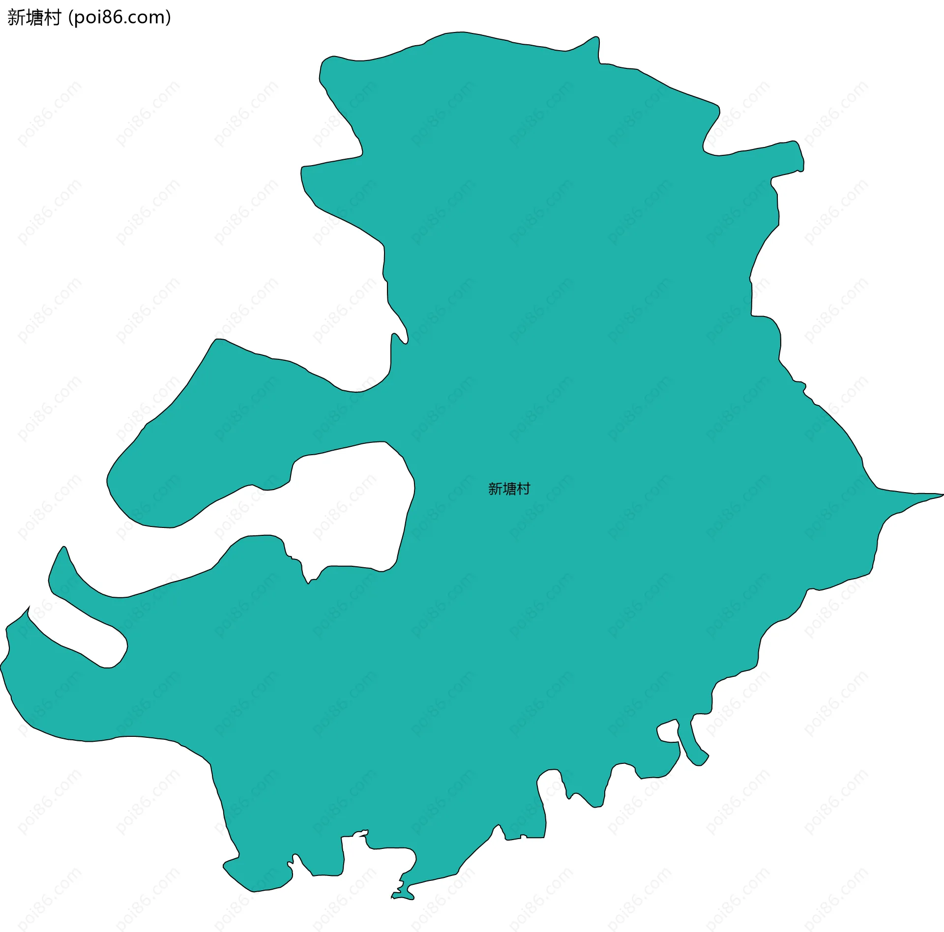 新塘村边界地图