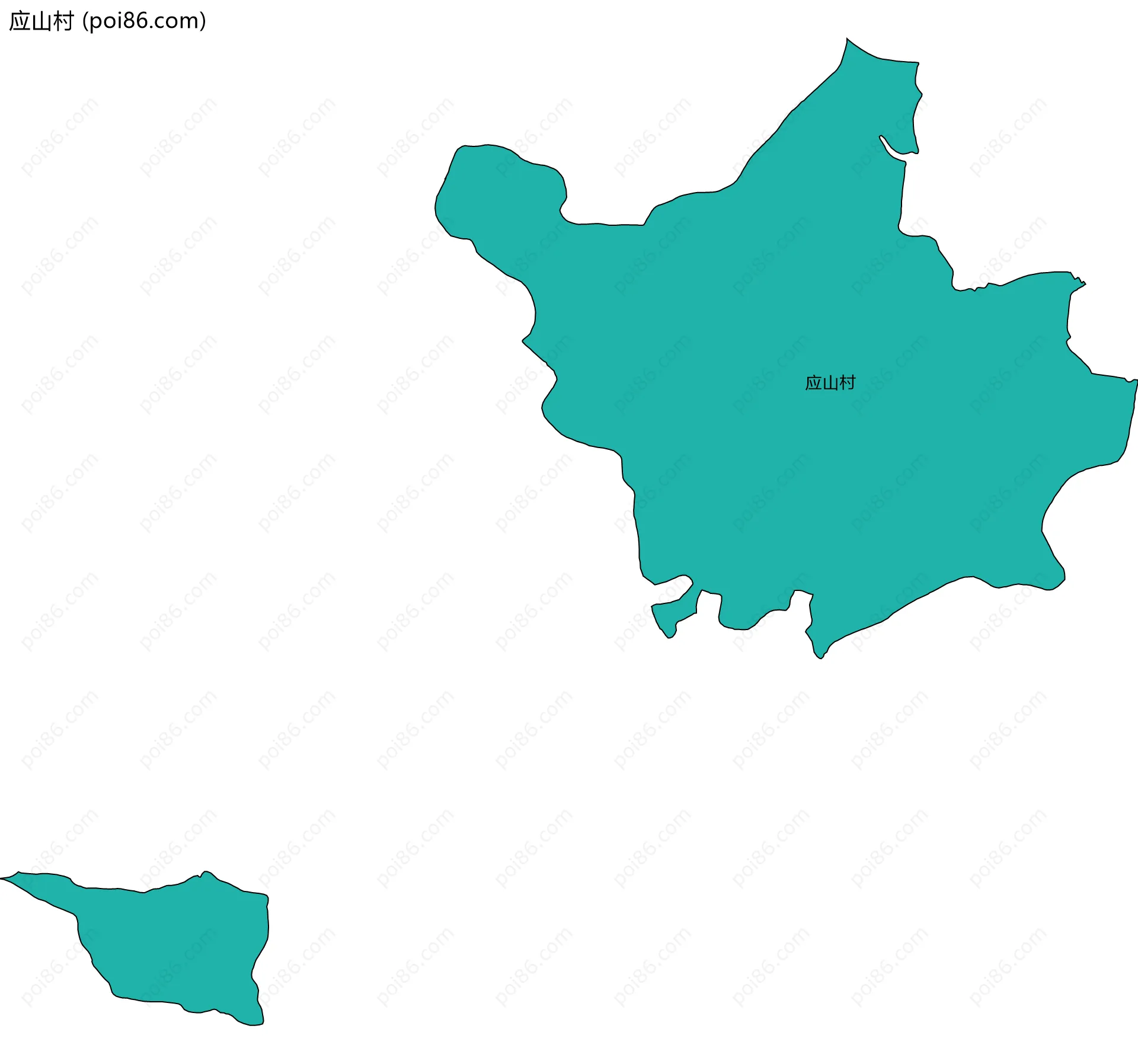 应山村边界地图