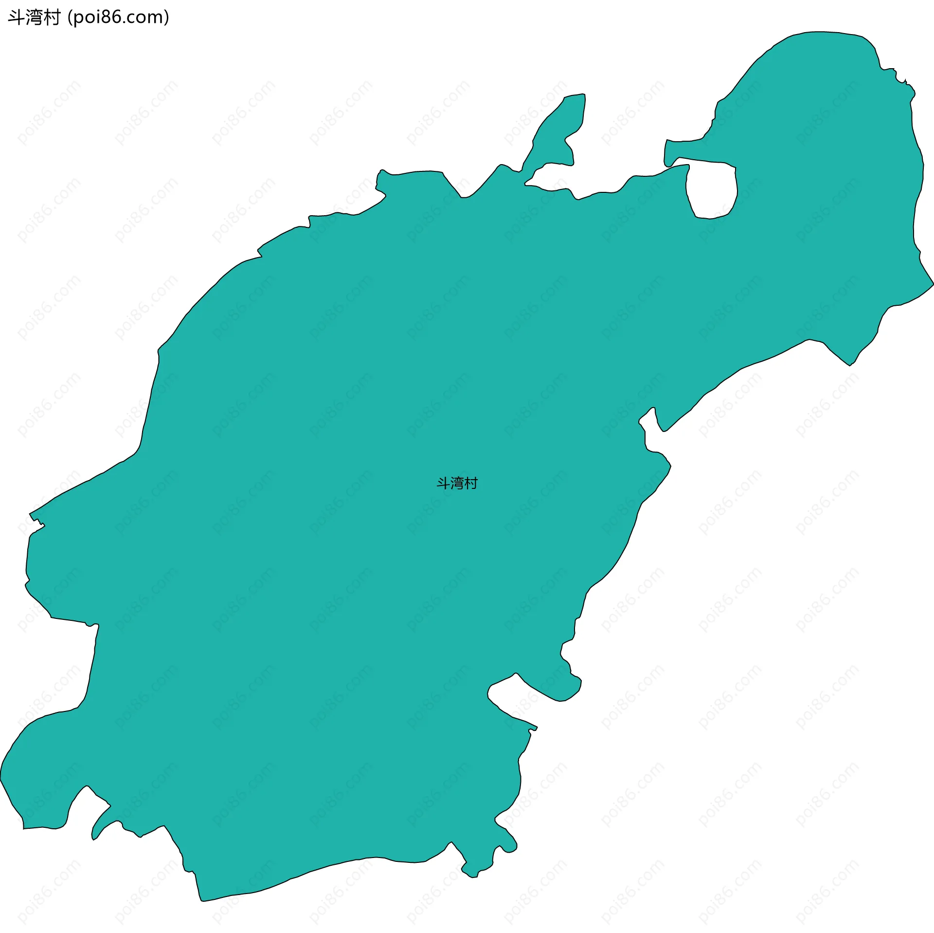 斗湾村边界地图