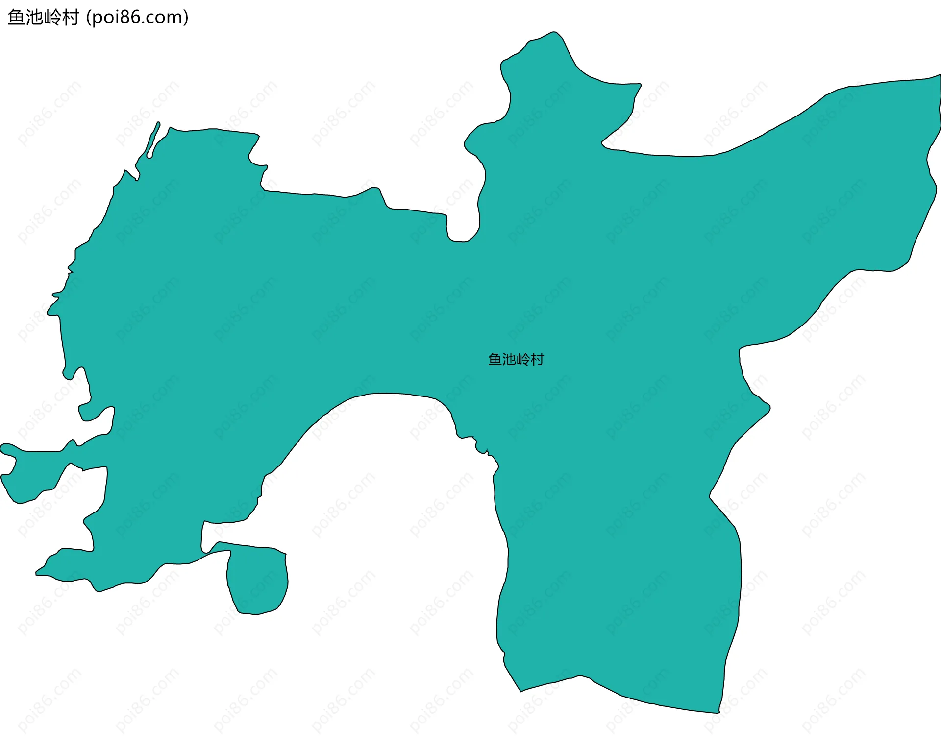 鱼池岭村边界地图