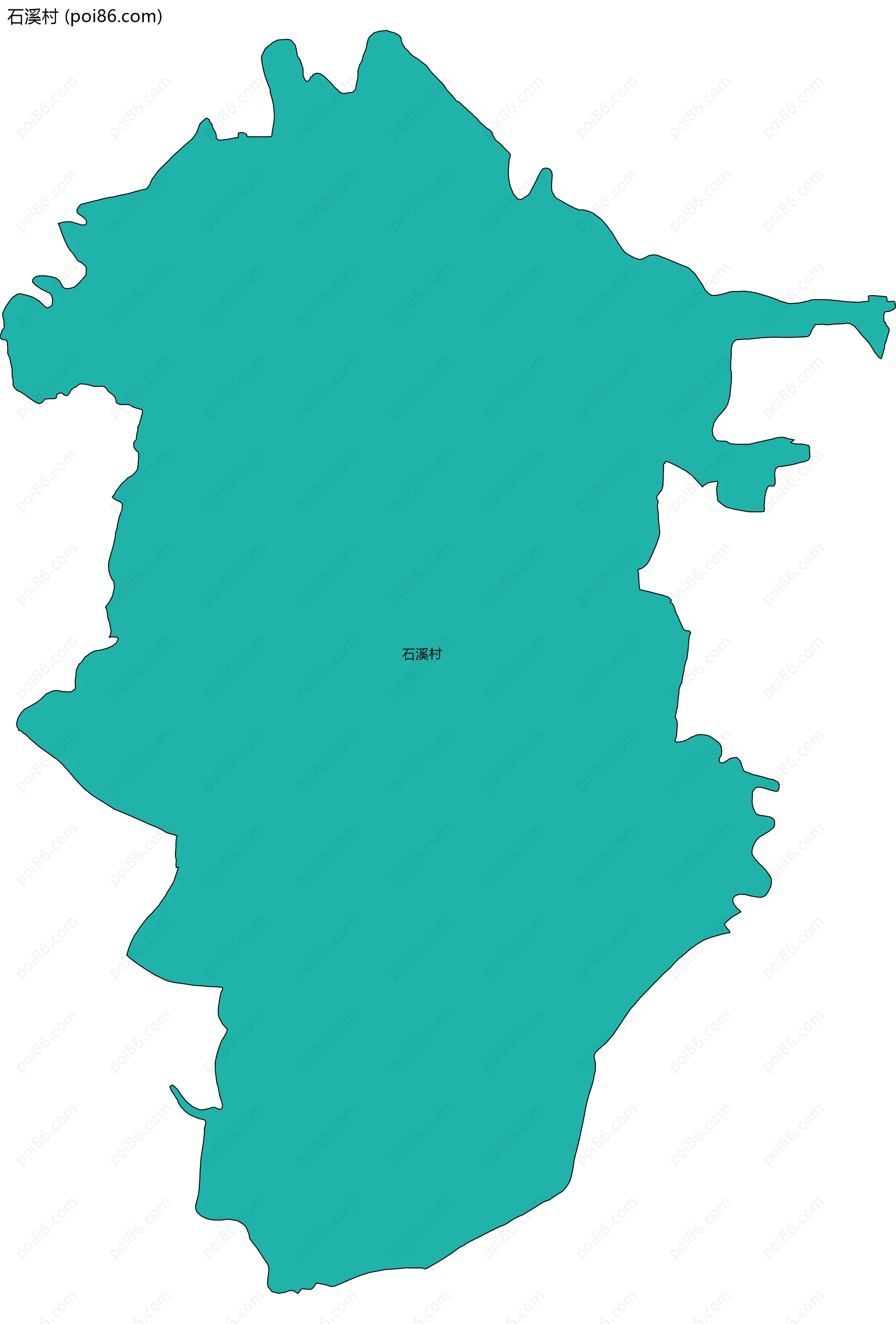 石溪村边界地图