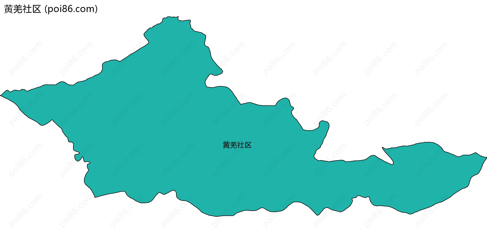 黄羌社区边界地图