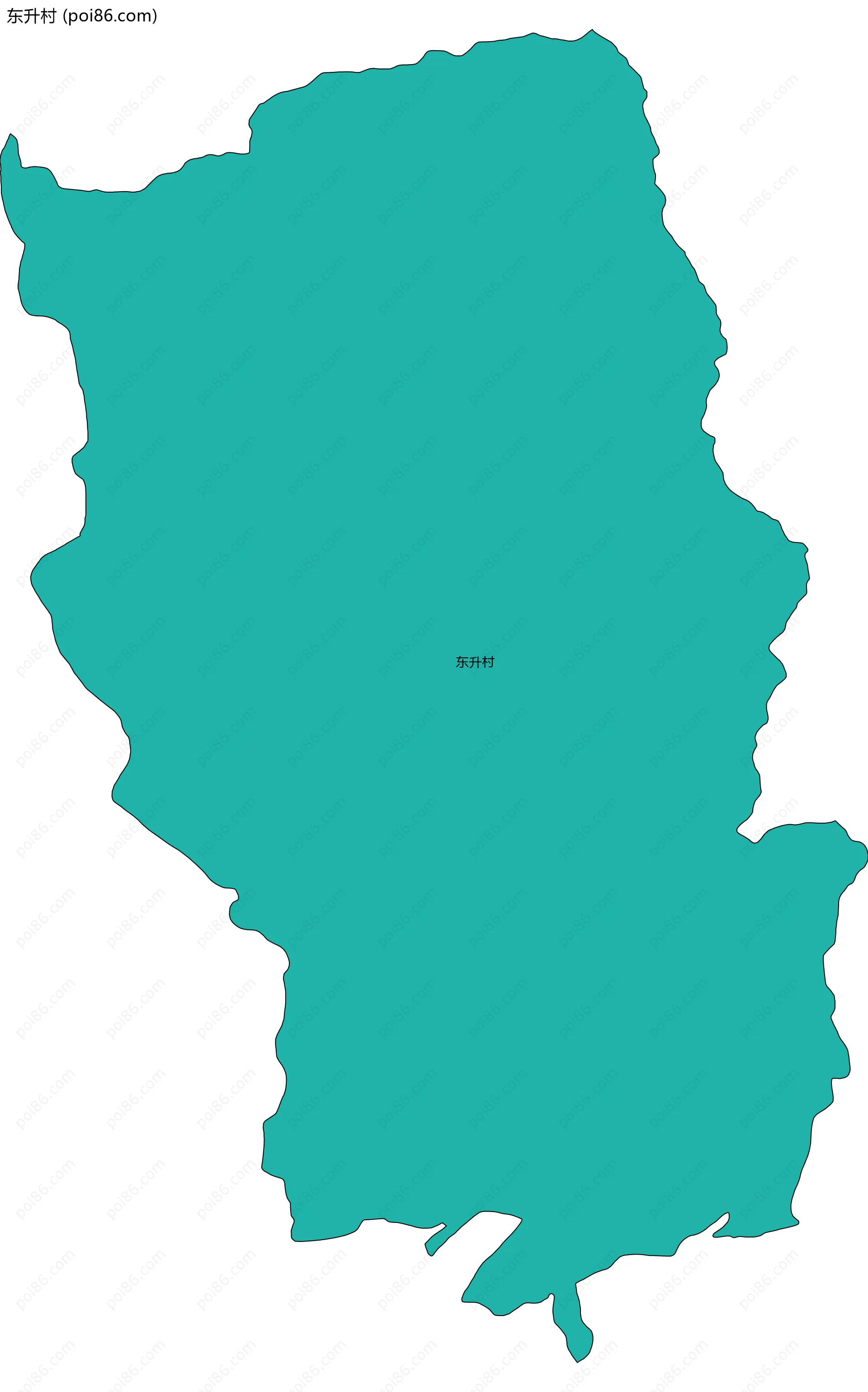 东升村边界地图